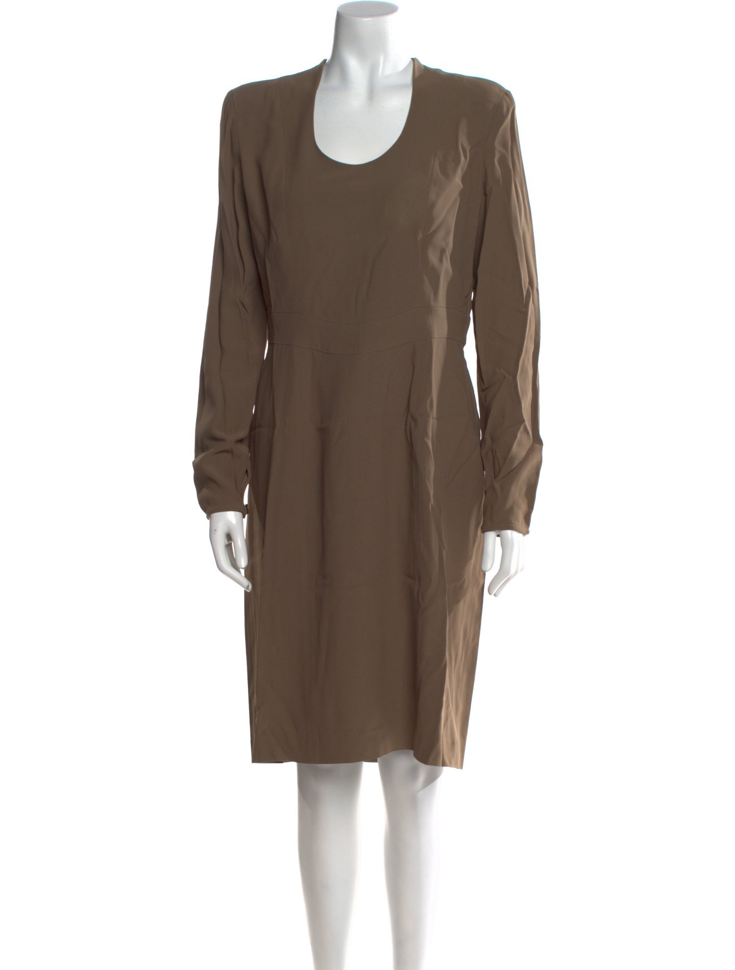 Giorgio Armani Scoop Neck Knee-Length Dress