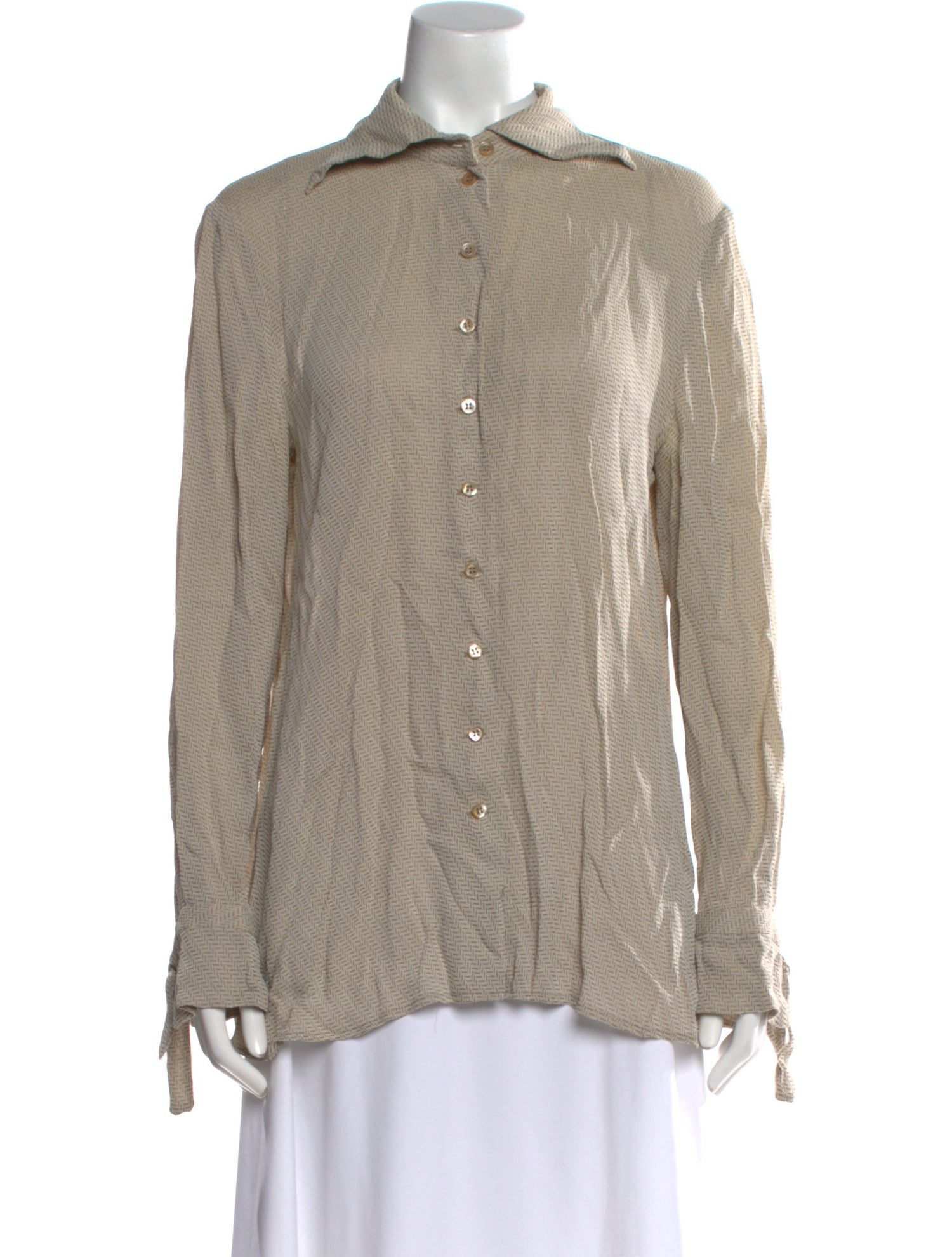 Giorgio Armani Long Sleeve Button-Up Top