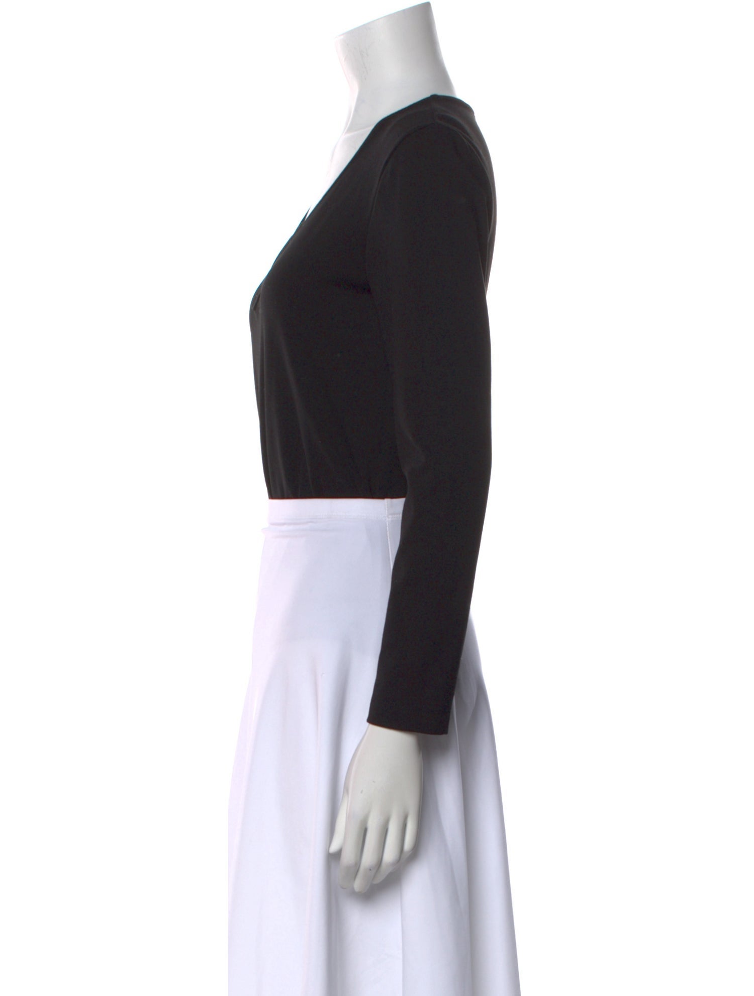 Giorgio Armani V-Neck Long Sleeve Crop Top