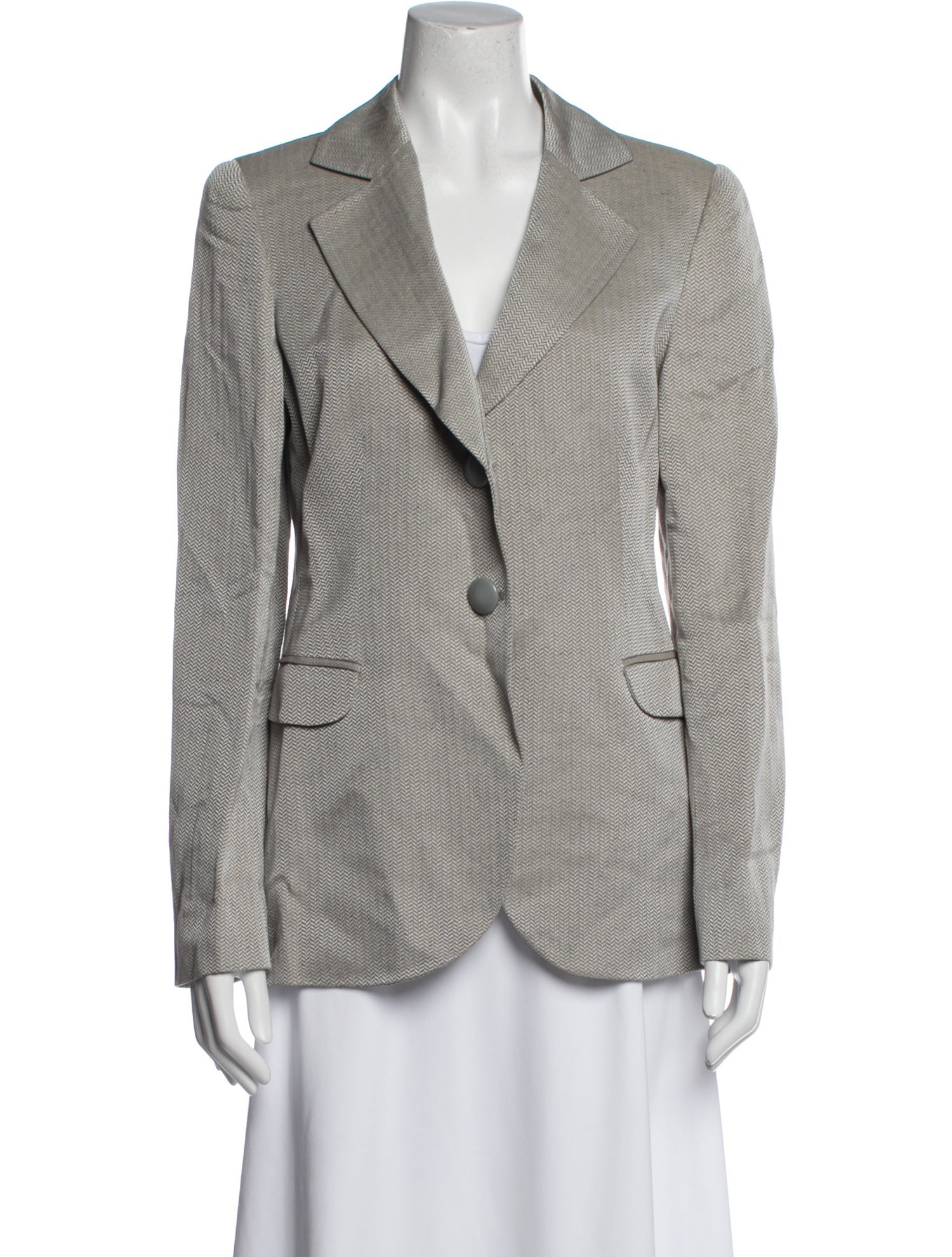 Giorgio Armani Linen Tweed Pattern Blazer