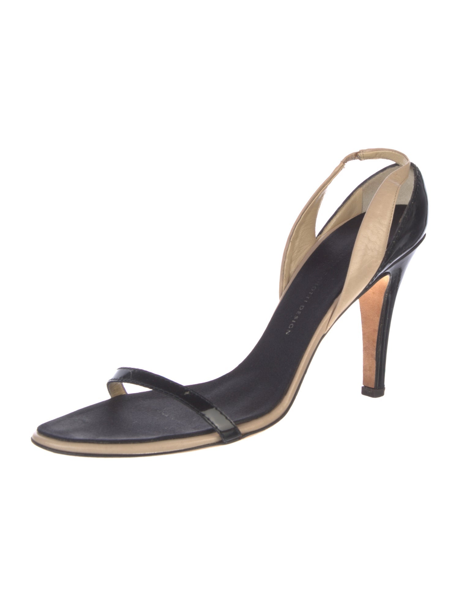 Giorgio Armani Patent Leather Slingback Sandals