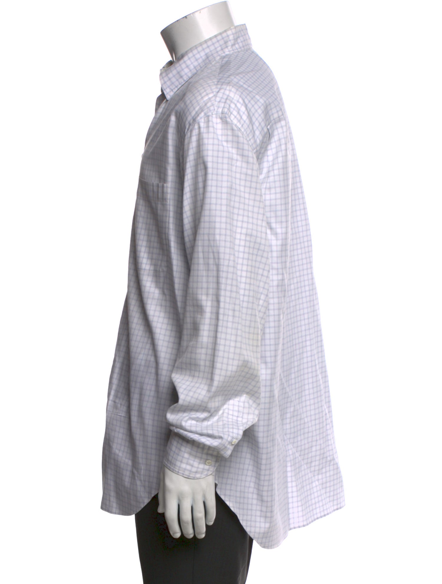 Giorgio Armani Plaid Print Long Sleeve Dress Shirt