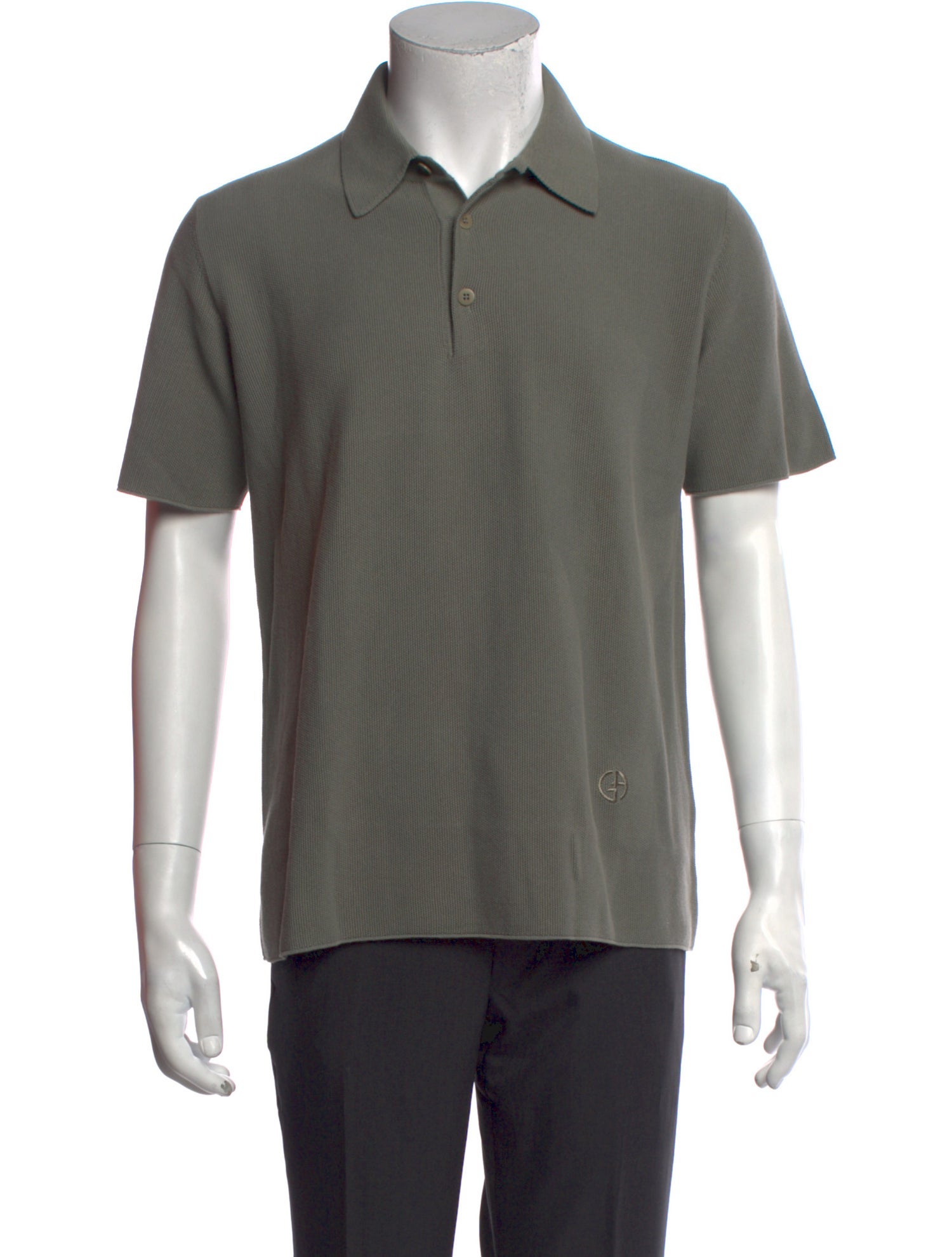 Giorgio Armani Crew Neck Short Sleeve Polo Shirt