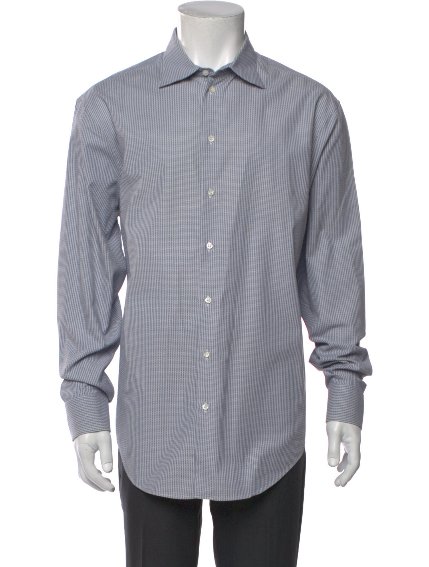 Giorgio Armani Striped Long Sleeve Dress Shirt