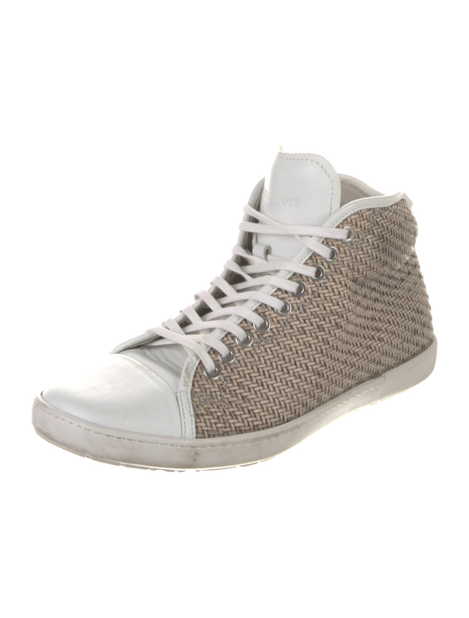 Giorgio Armani Leather Printed Sneakers