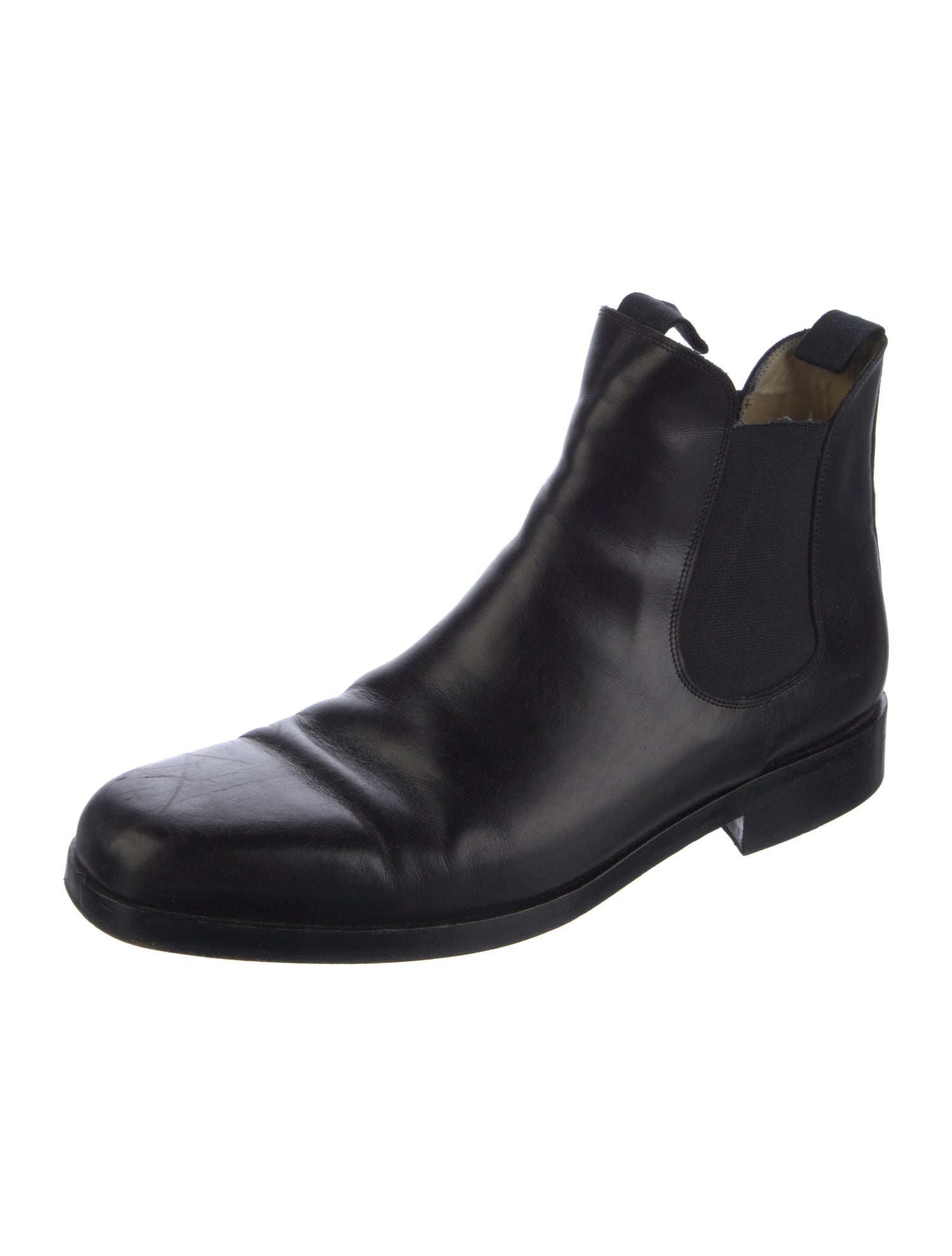 Giorgio Armani Leather Chelsea Boots