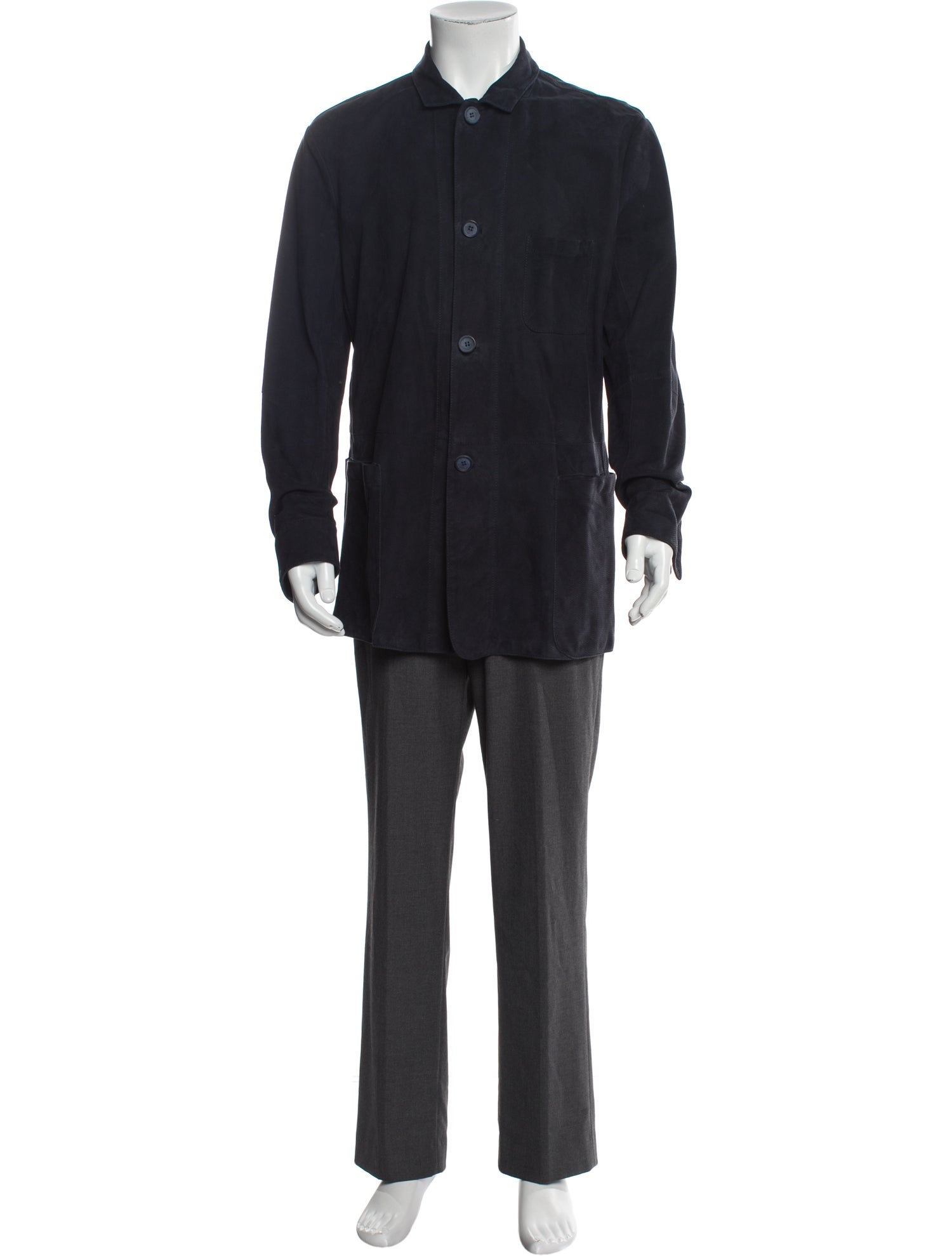 Giorgio Armani Lamb Leather Overcoat