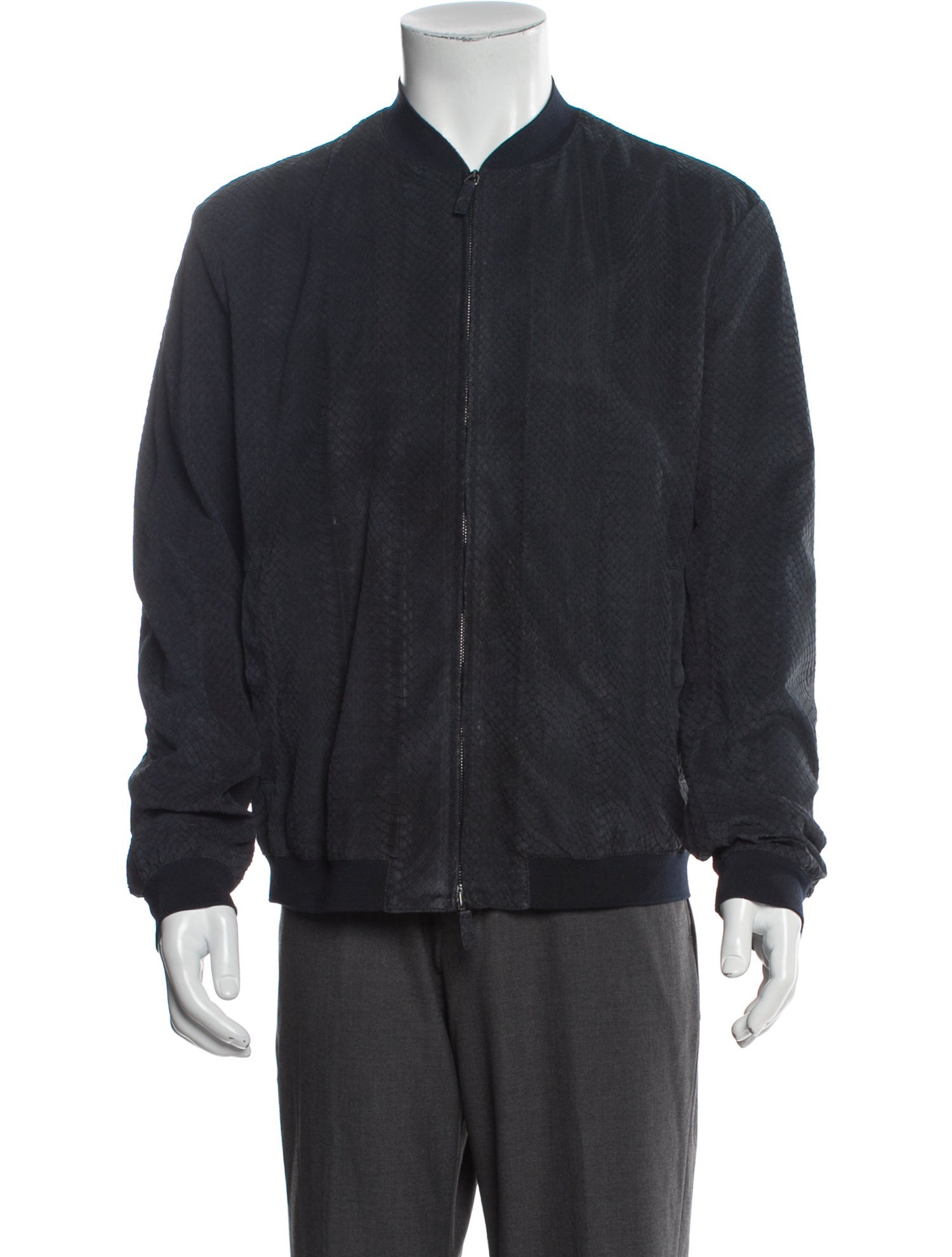 Giorgio Armani Snakeskin Bomber Jacket