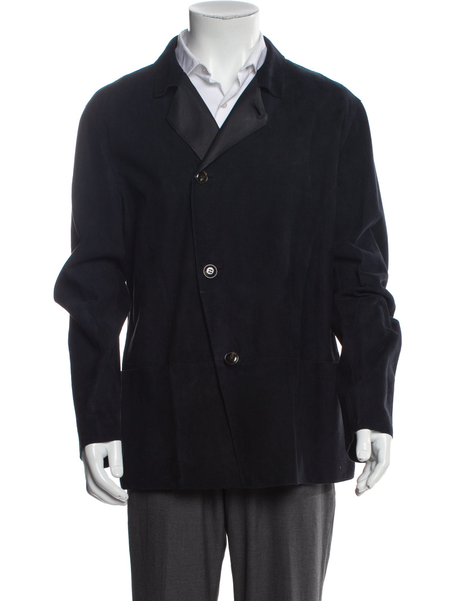 Giorgio Armani Lamb Leather Peacoat