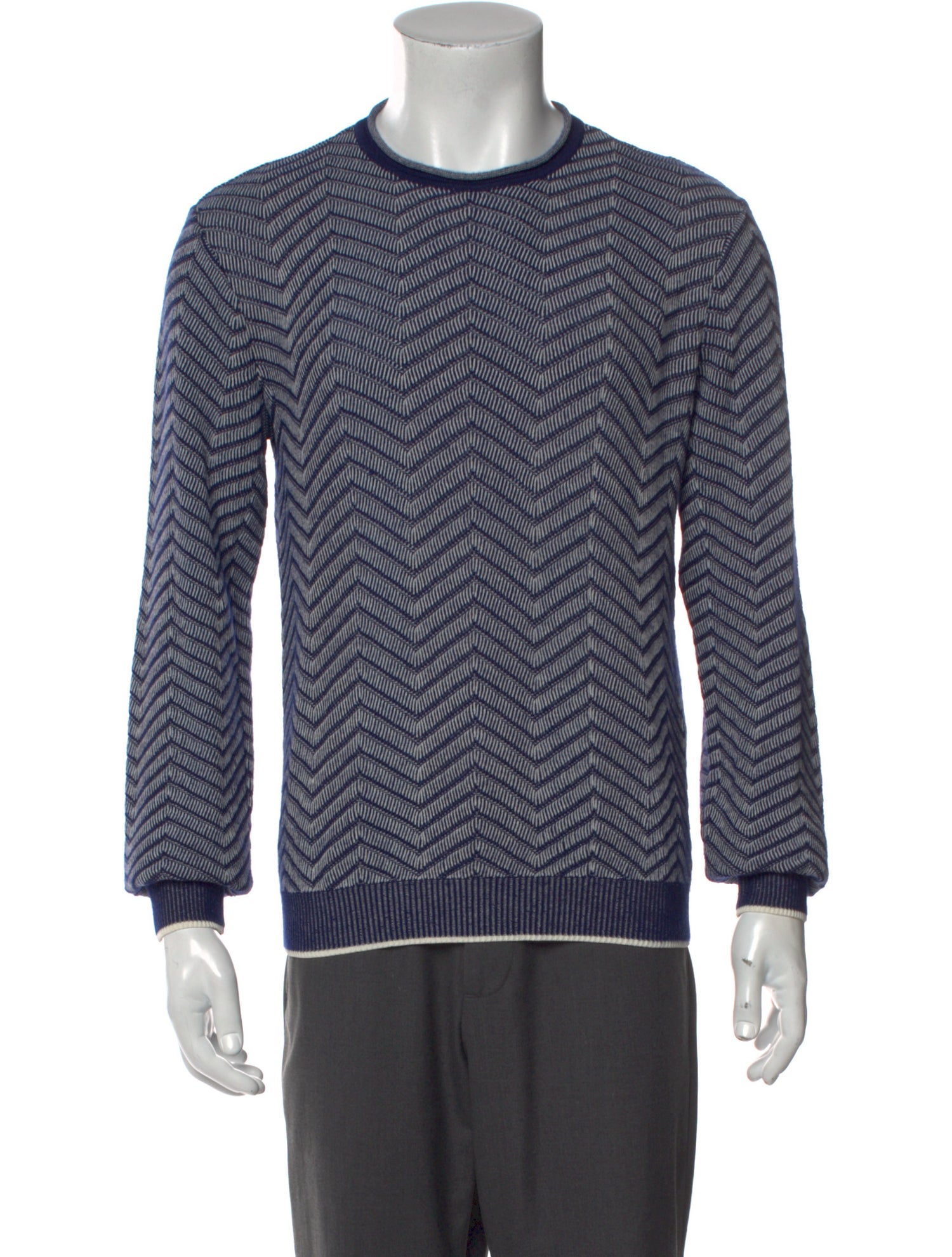 Giorgio Armani Crew Neck Long Sleeve Pullover