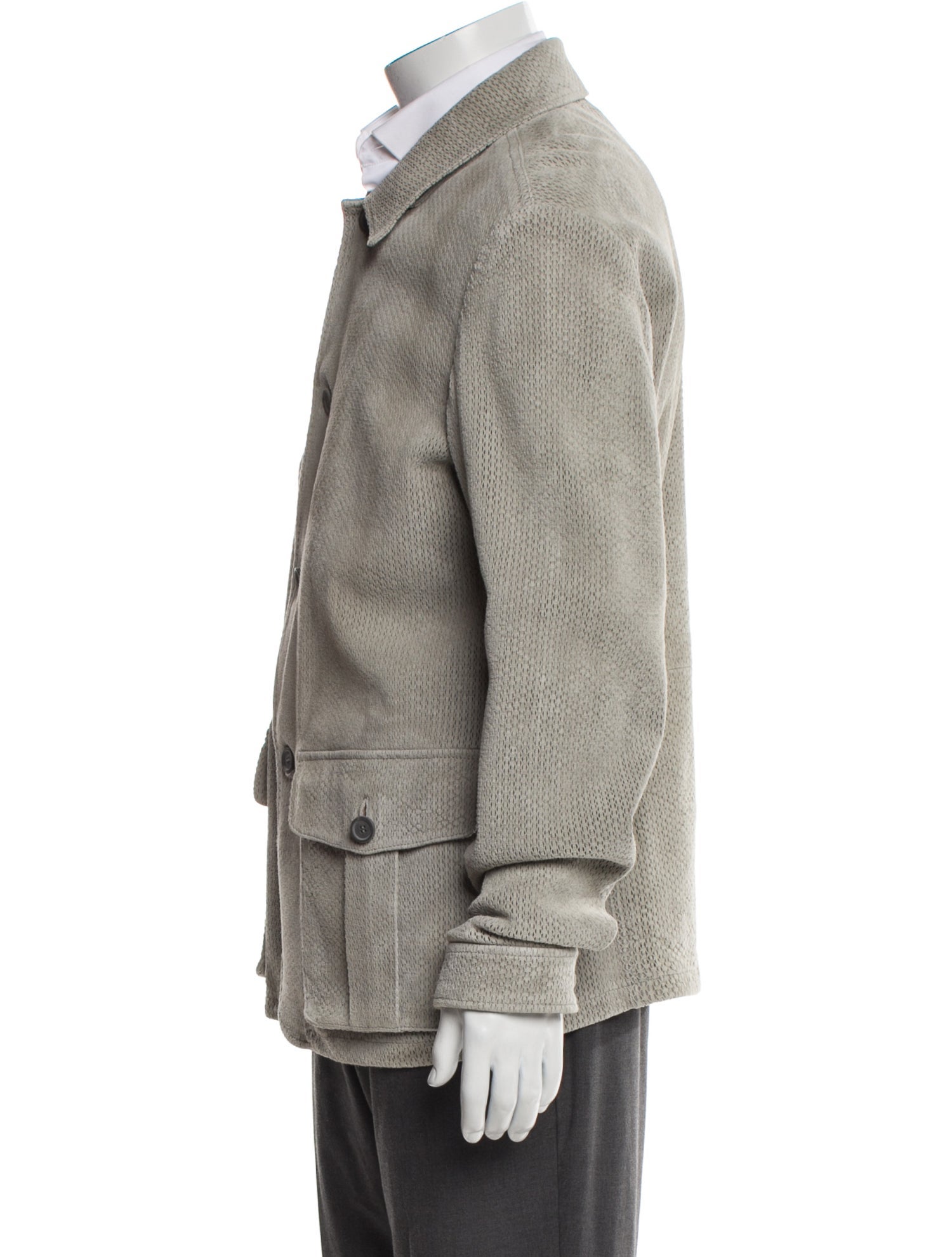 Giorgio Armani Lamb Leather Utility Jacket