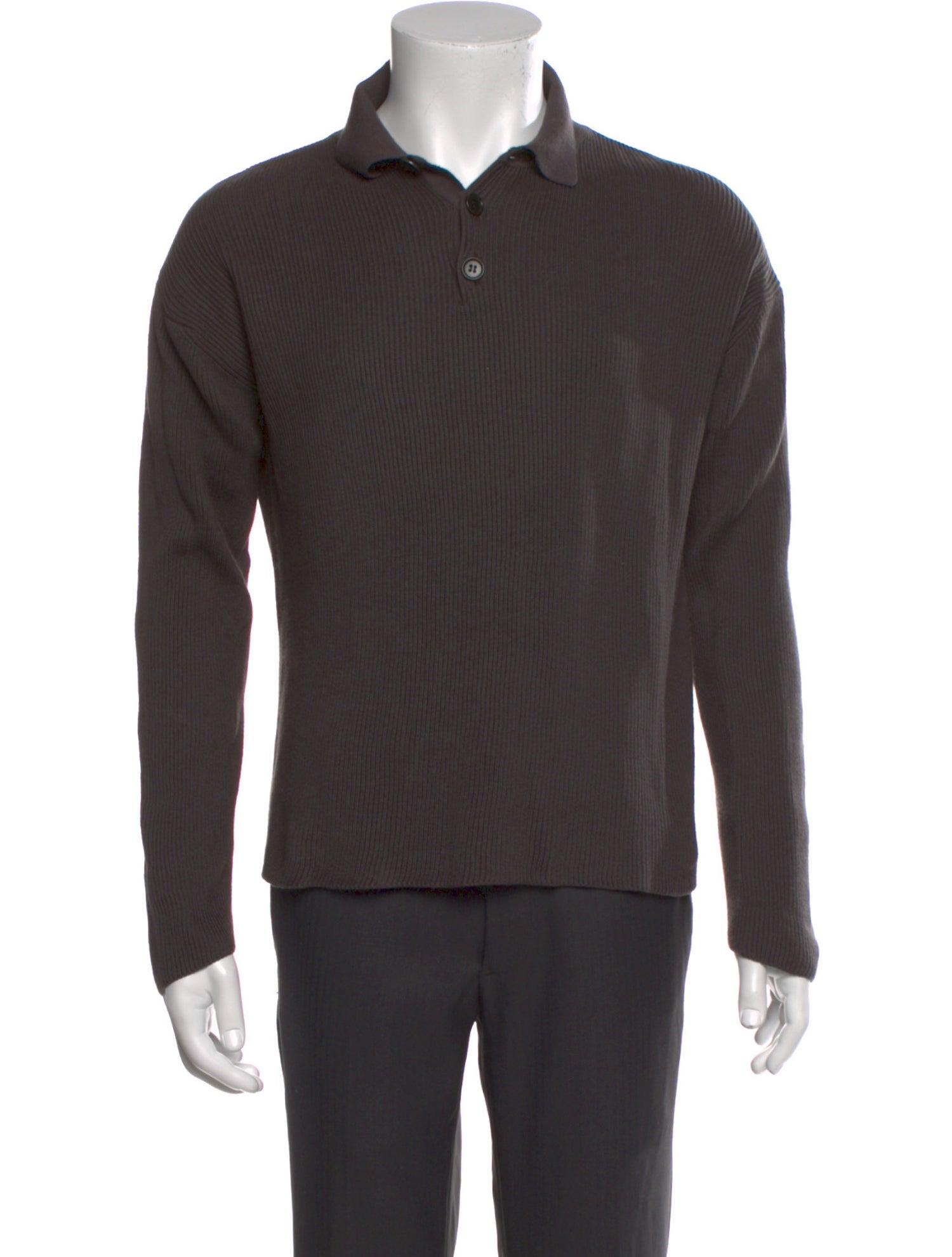 Giorgio Armani Crew Neck Long Sleeve Polo Sweater