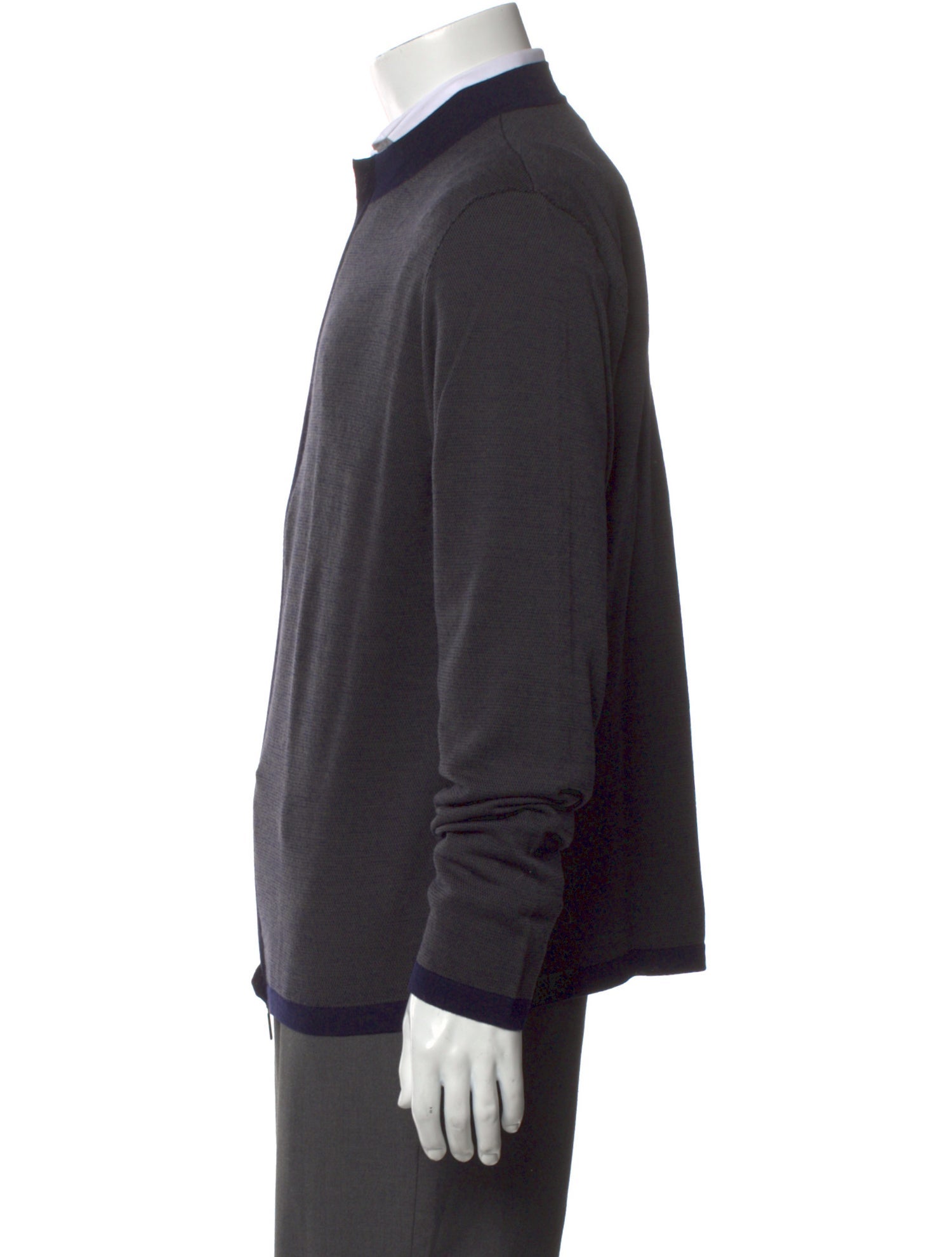 Giorgio Armani Mock Neck Long Sleeve Cardigan