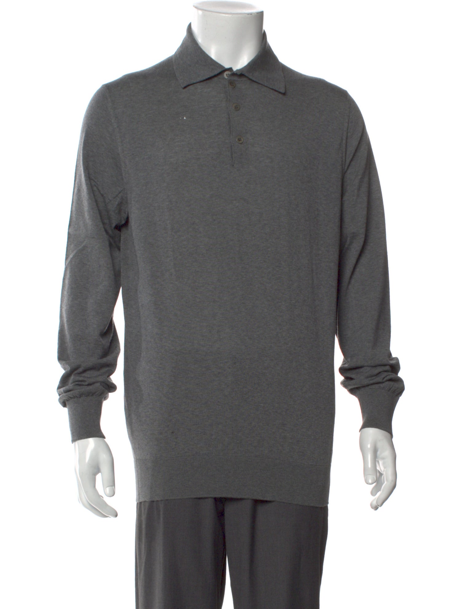 Giorgio Armani Virgin Wool Collar Polo Shirt