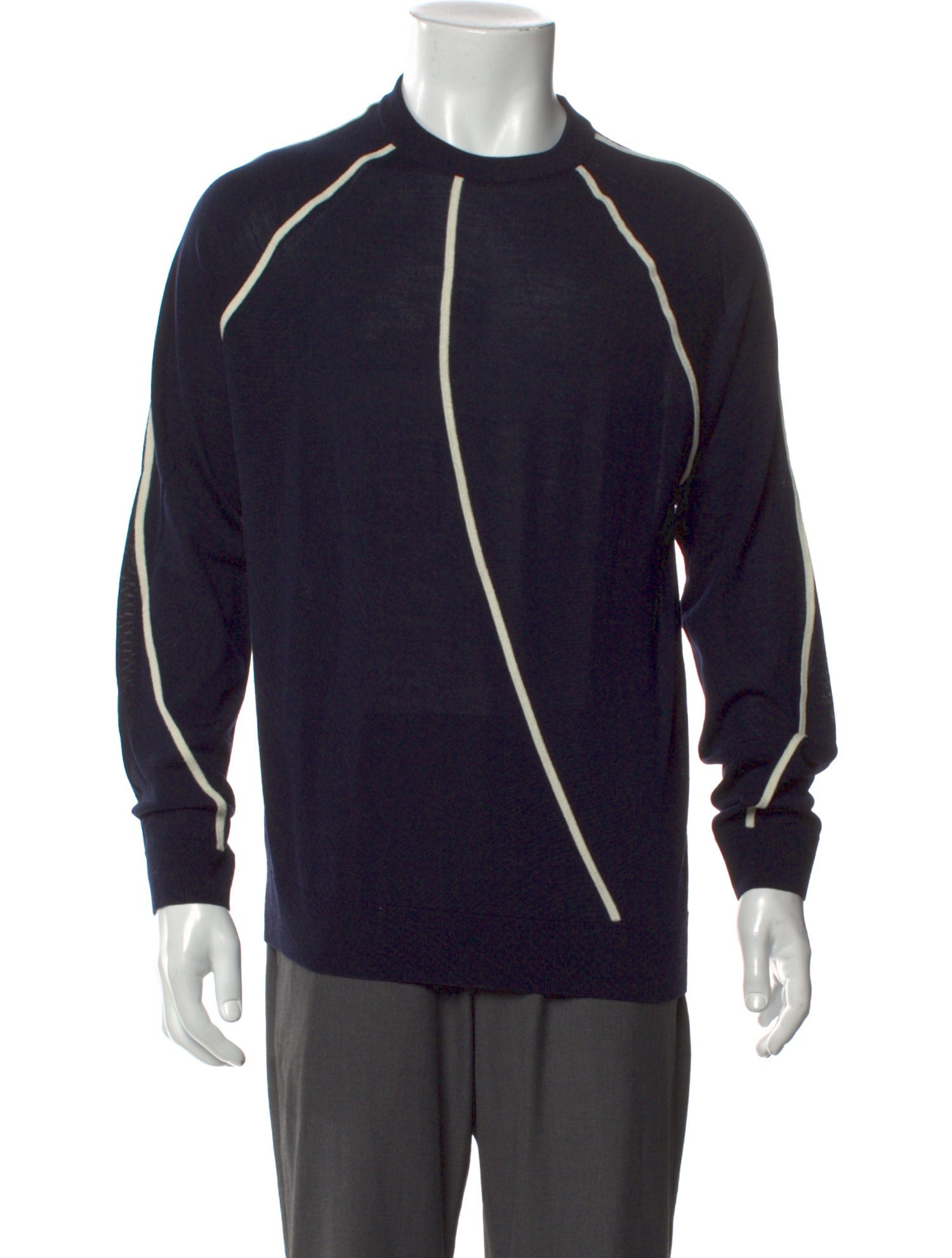 Giorgio Armani Virgin Wool Striped Pullover