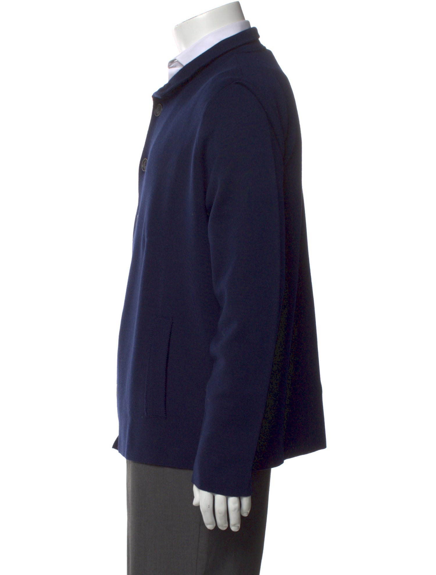 Giorgio Armani Virgin Wool Collar Cardigan