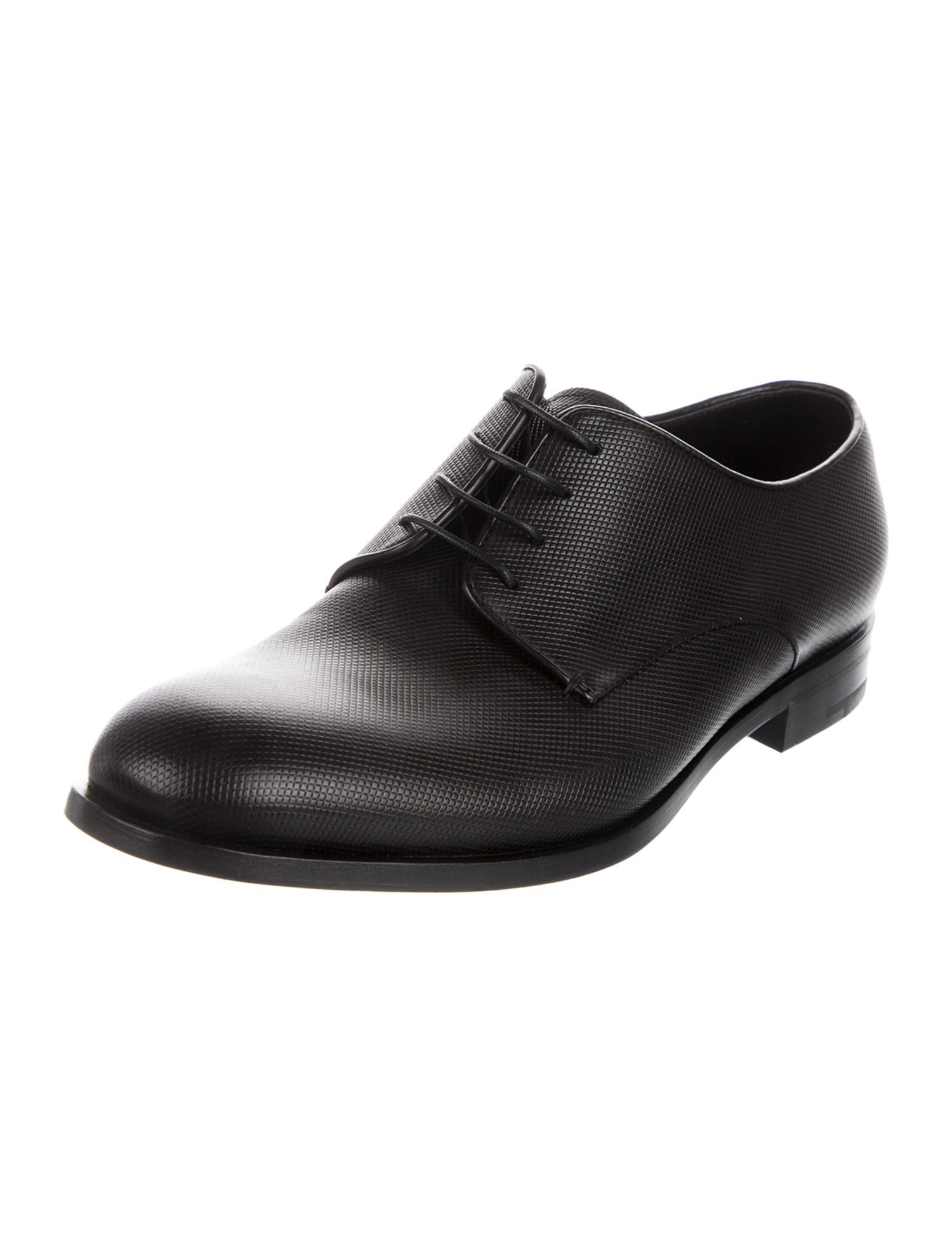 Giorgio Armani Embossed Leather Derby Shoes