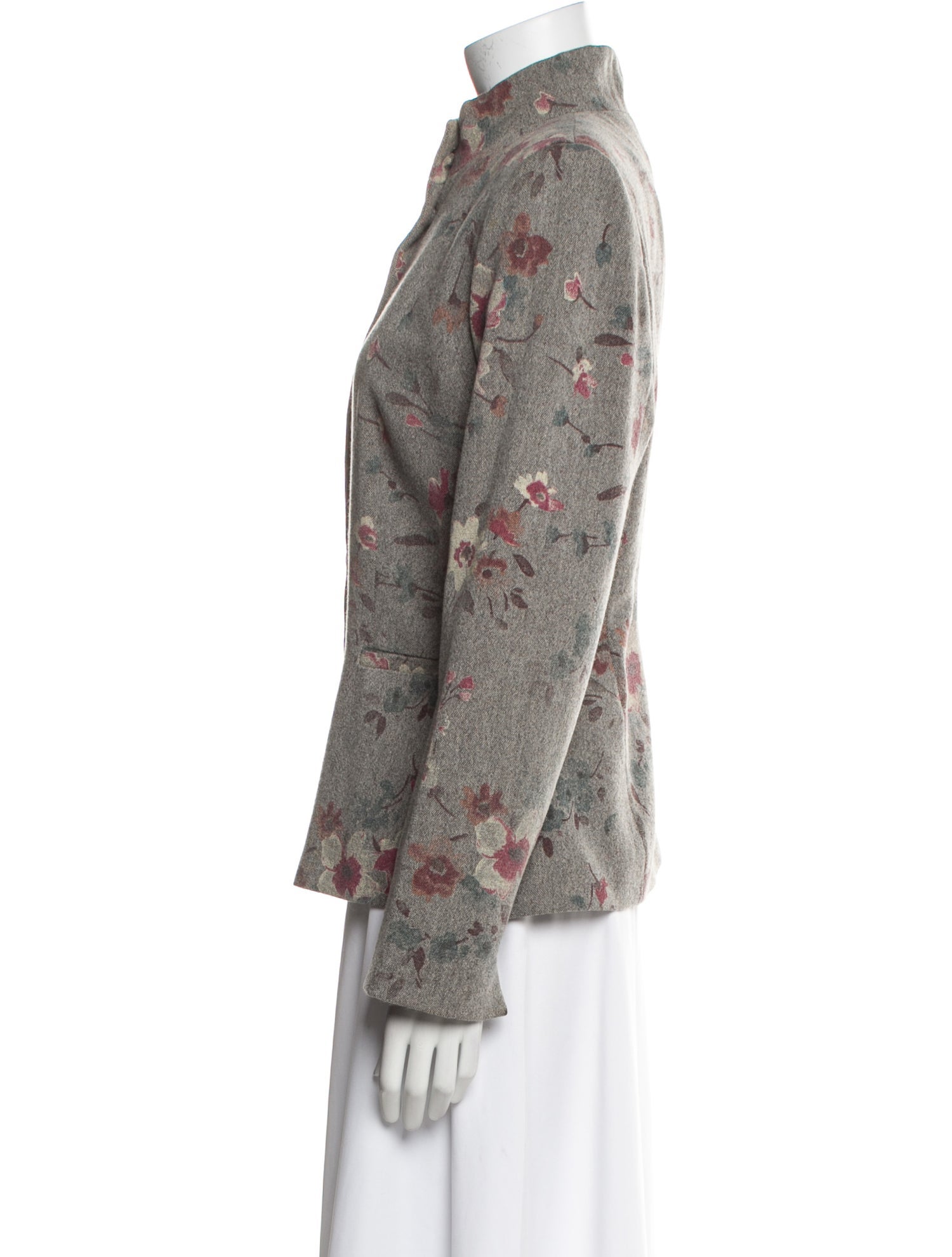 Giorgio Armani Wool Floral Print Evening Jacket