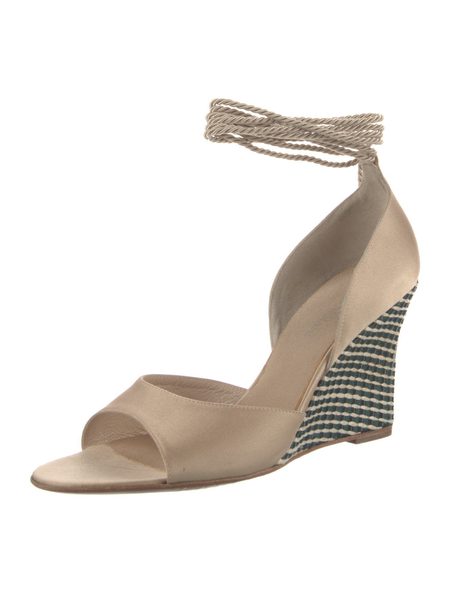 Giorgio Armani Satin Printed Sandals