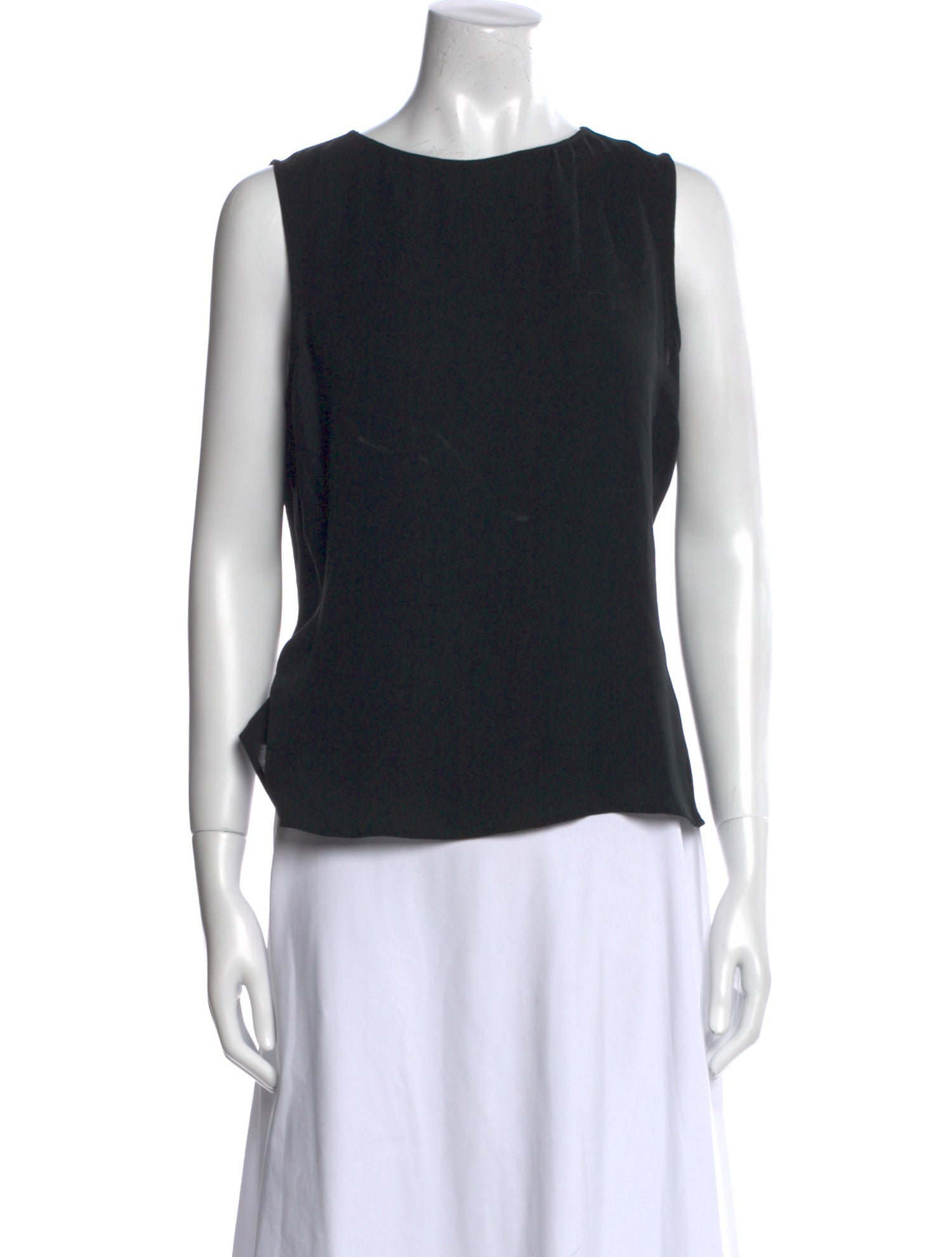 Giorgio Armani Silk Bateau Neckline Top