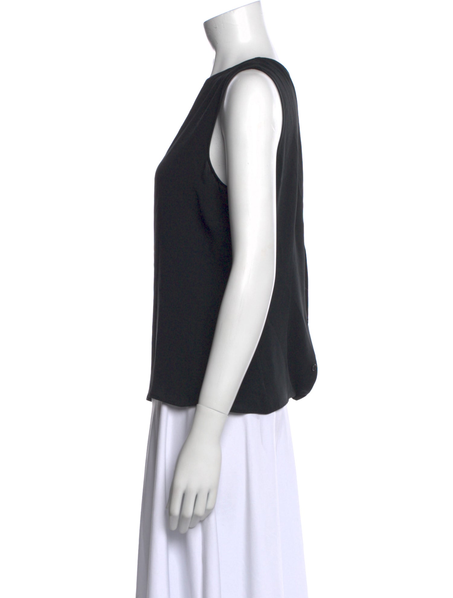 Giorgio Armani Silk Bateau Neckline Top