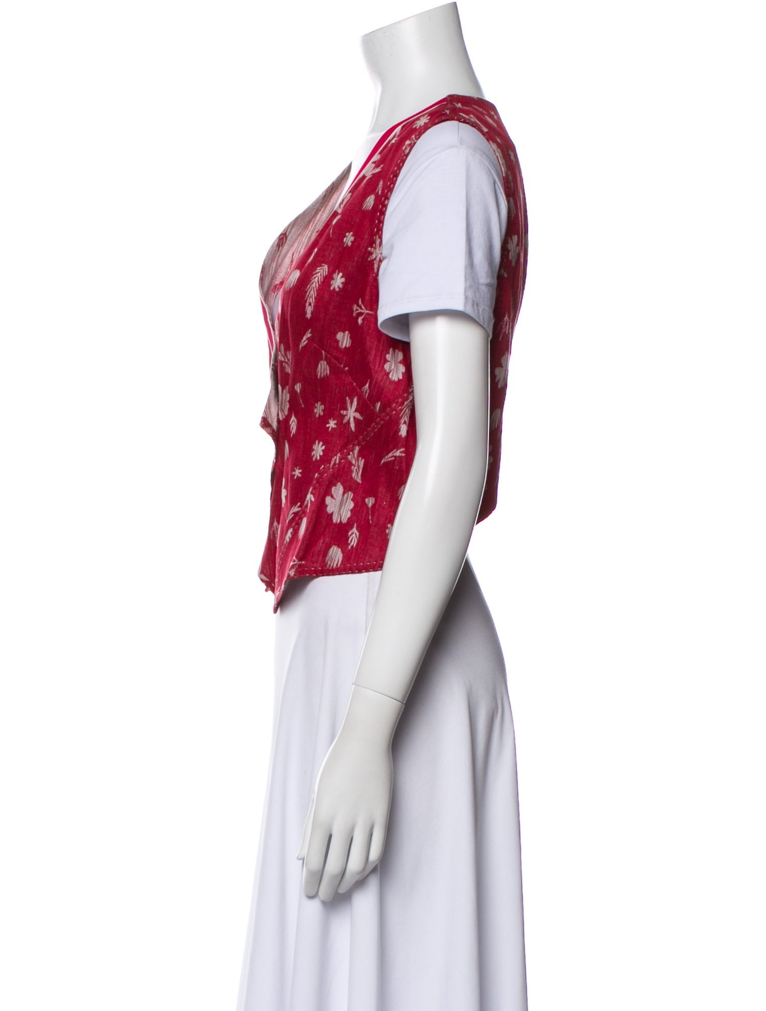 Giorgio Armani Linen Floral Print Vest