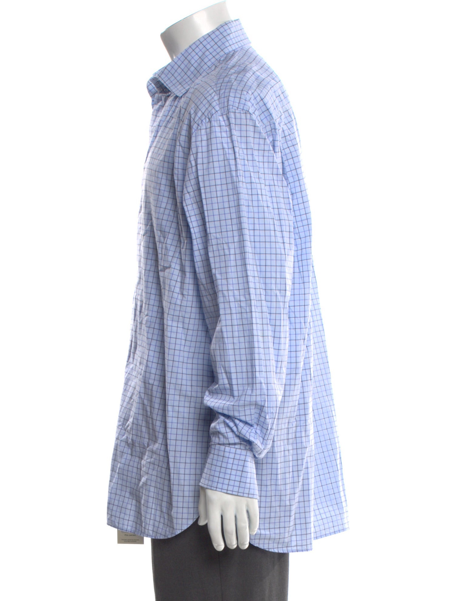 Giorgio Armani Plaid Print Long Sleeve Dress Shirt