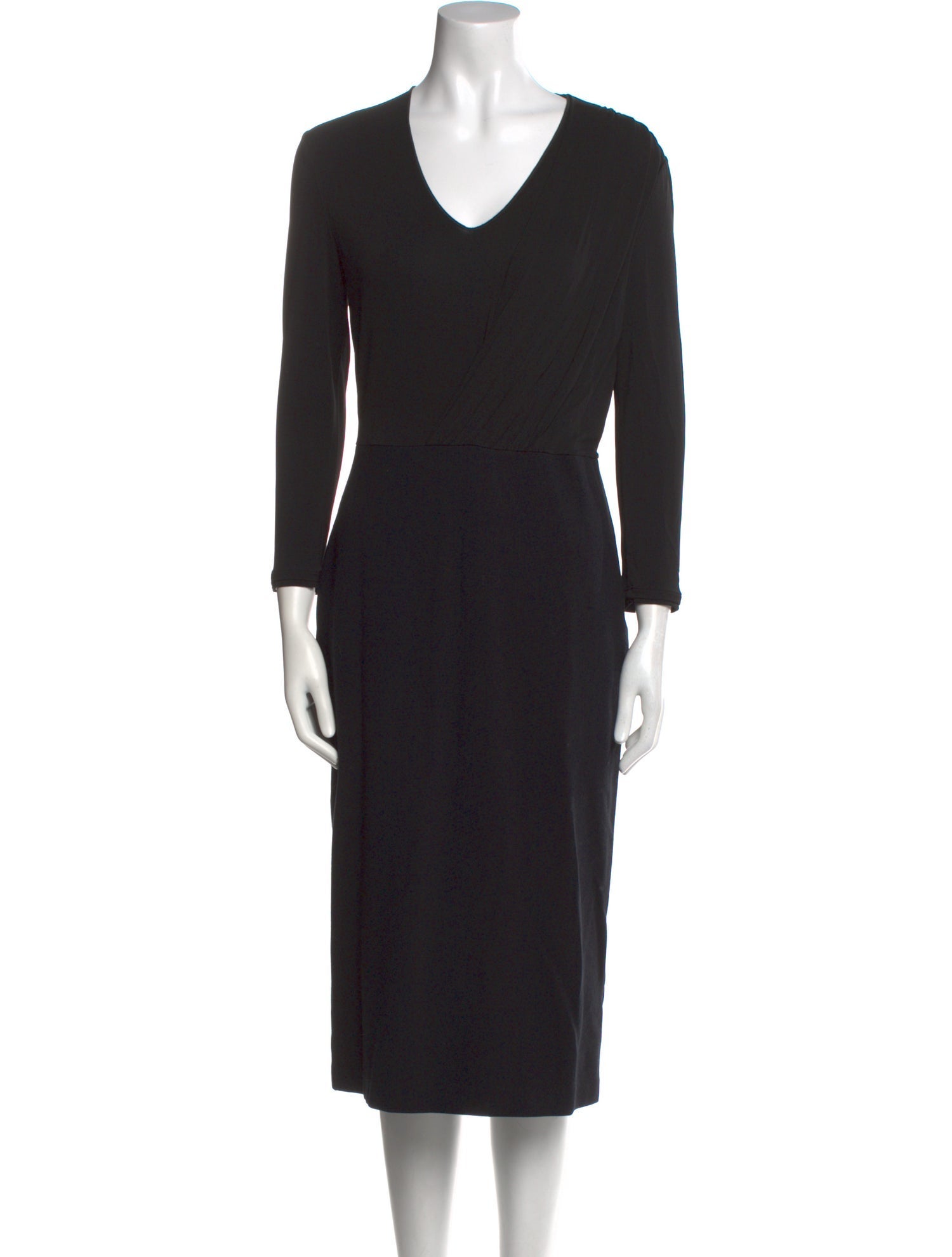 Giorgio Armani V-Neck Midi Length Dress