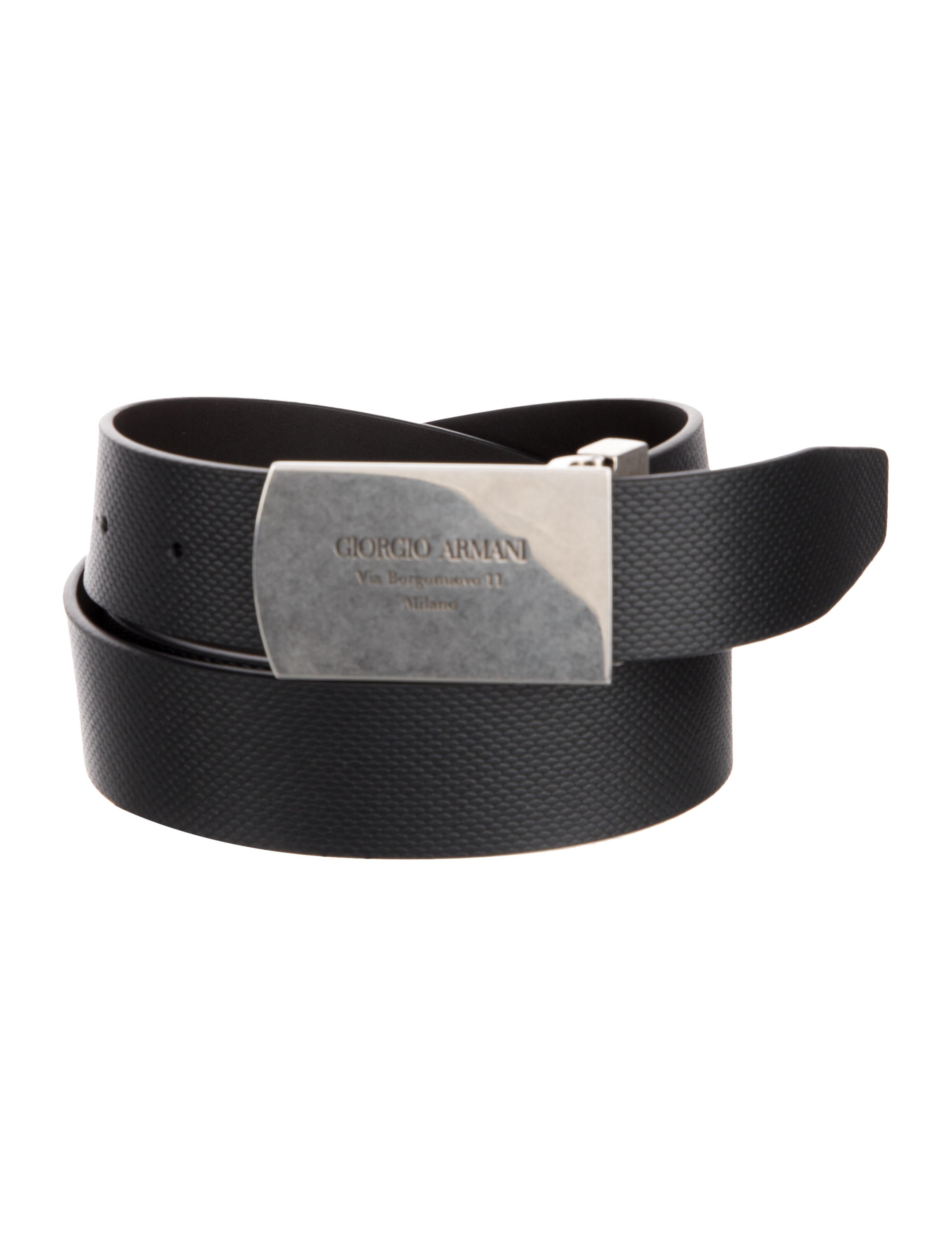 Giorgio Armani Embossed Leather Waist Belt
