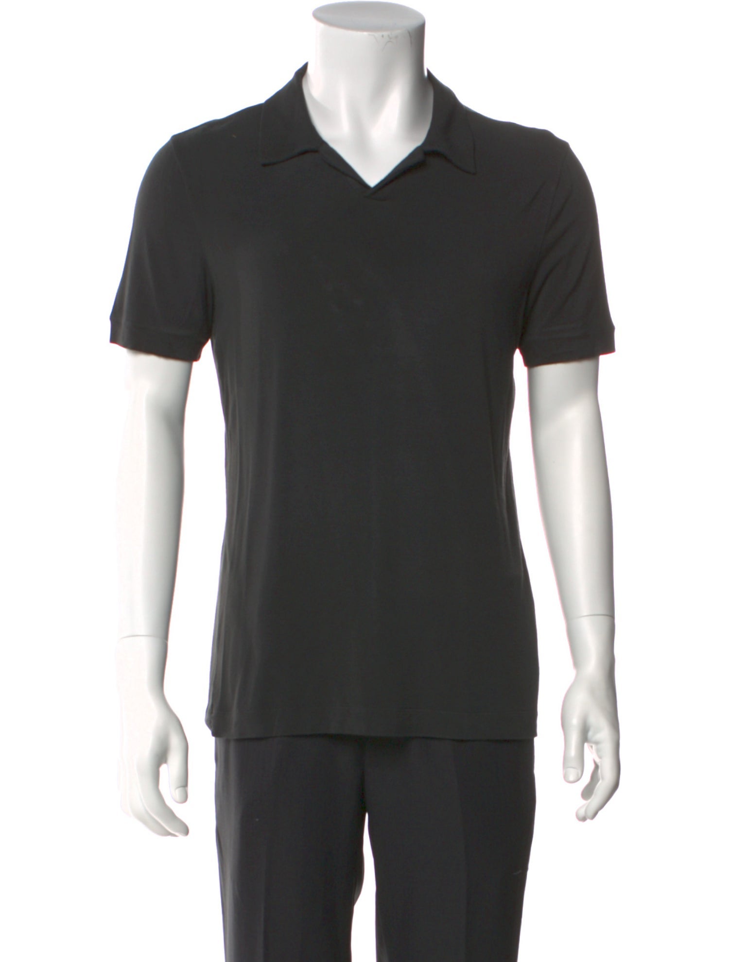 Giorgio Armani V-Neck Short Sleeve Polo Shirt