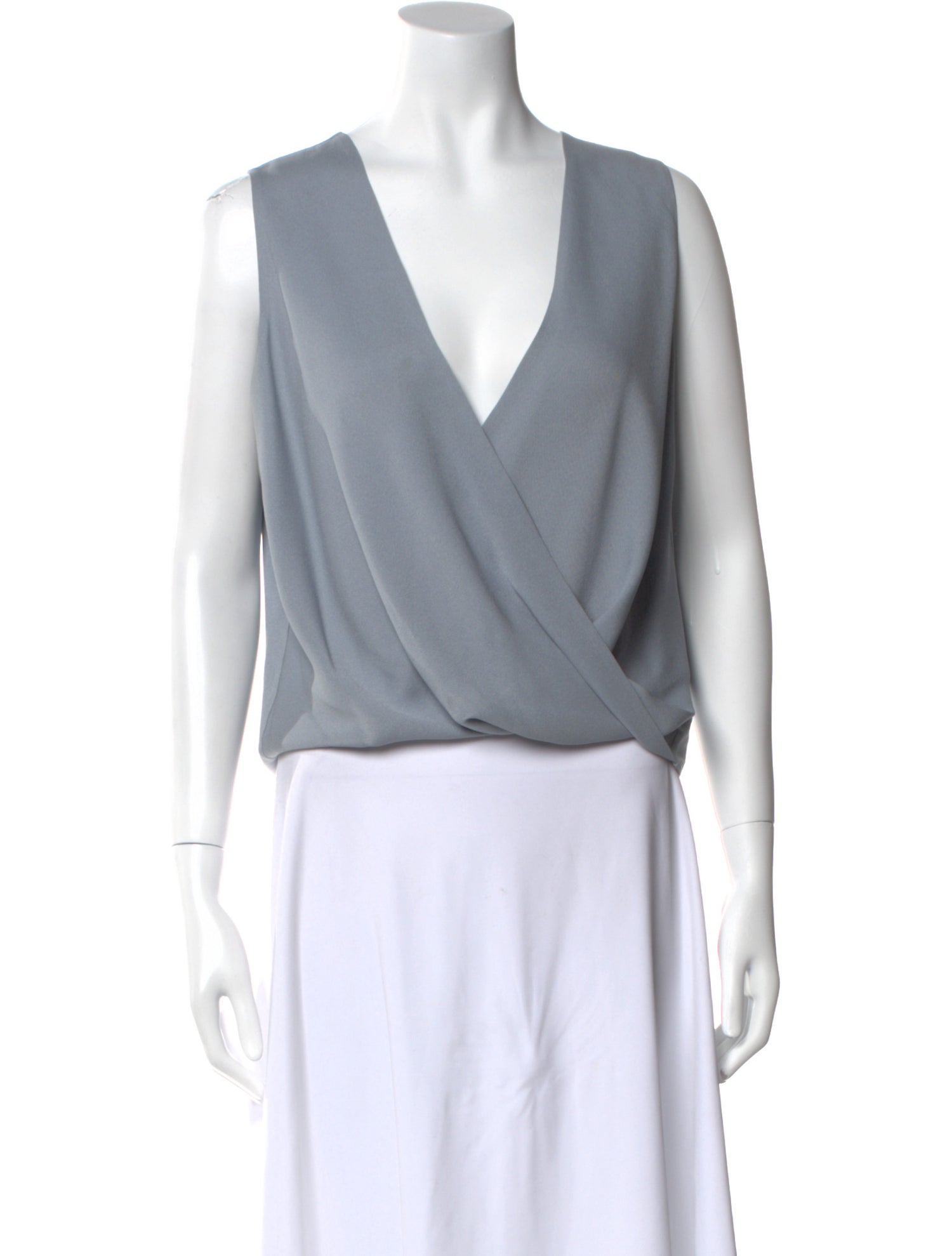 Giorgio Armani Silk V-Neck Crop Top