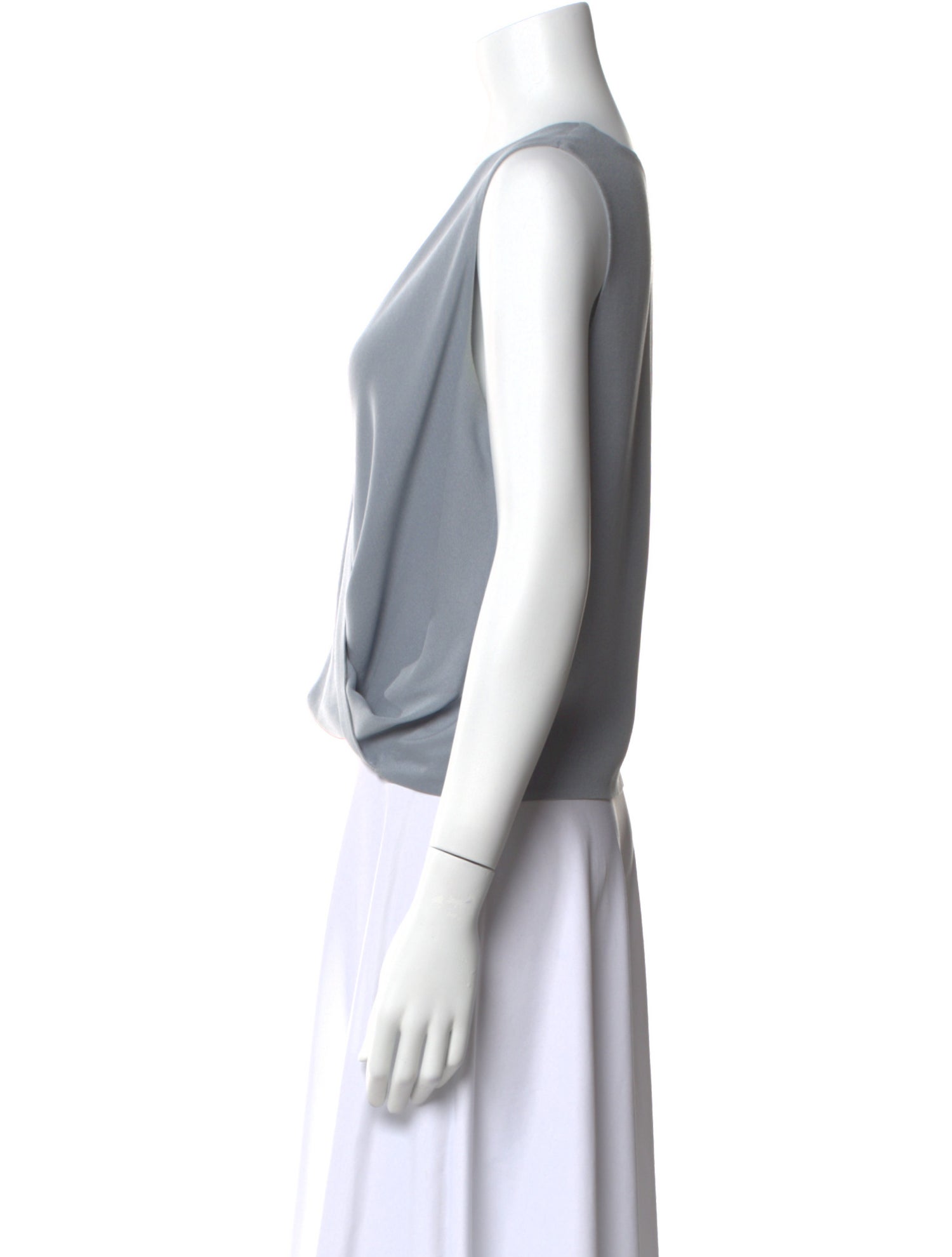 Giorgio Armani Silk V-Neck Crop Top