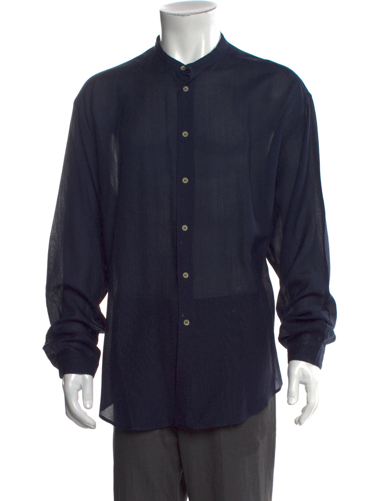 Giorgio Armani Silk Long Sleeve Dress Shirt