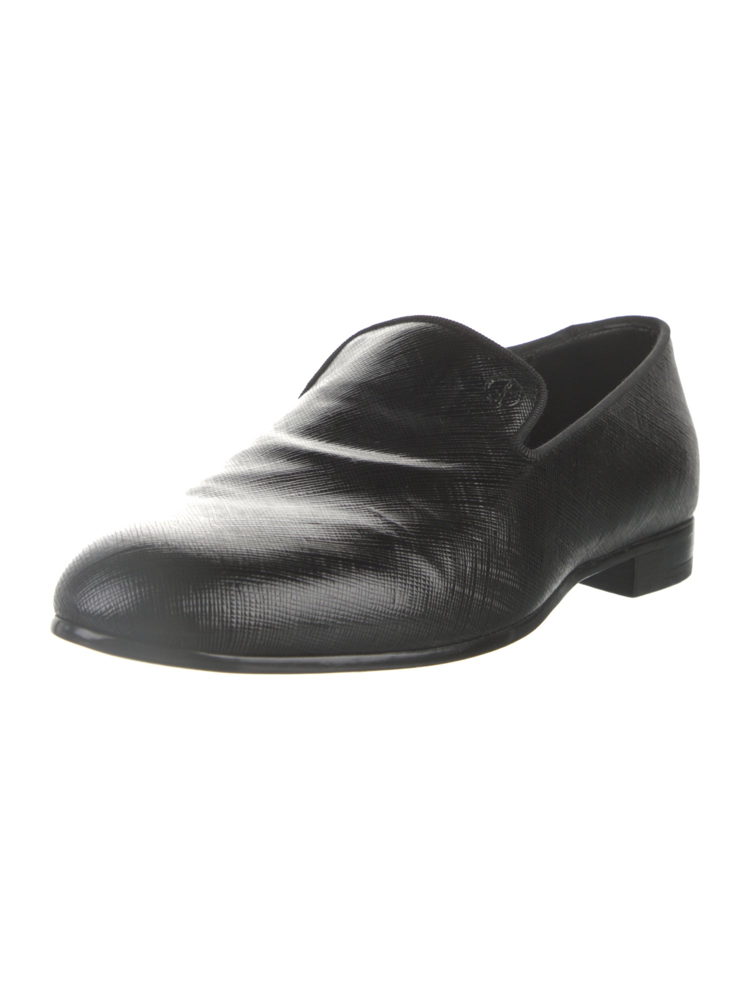 Giorgio Armani Embossed Leather Loafers