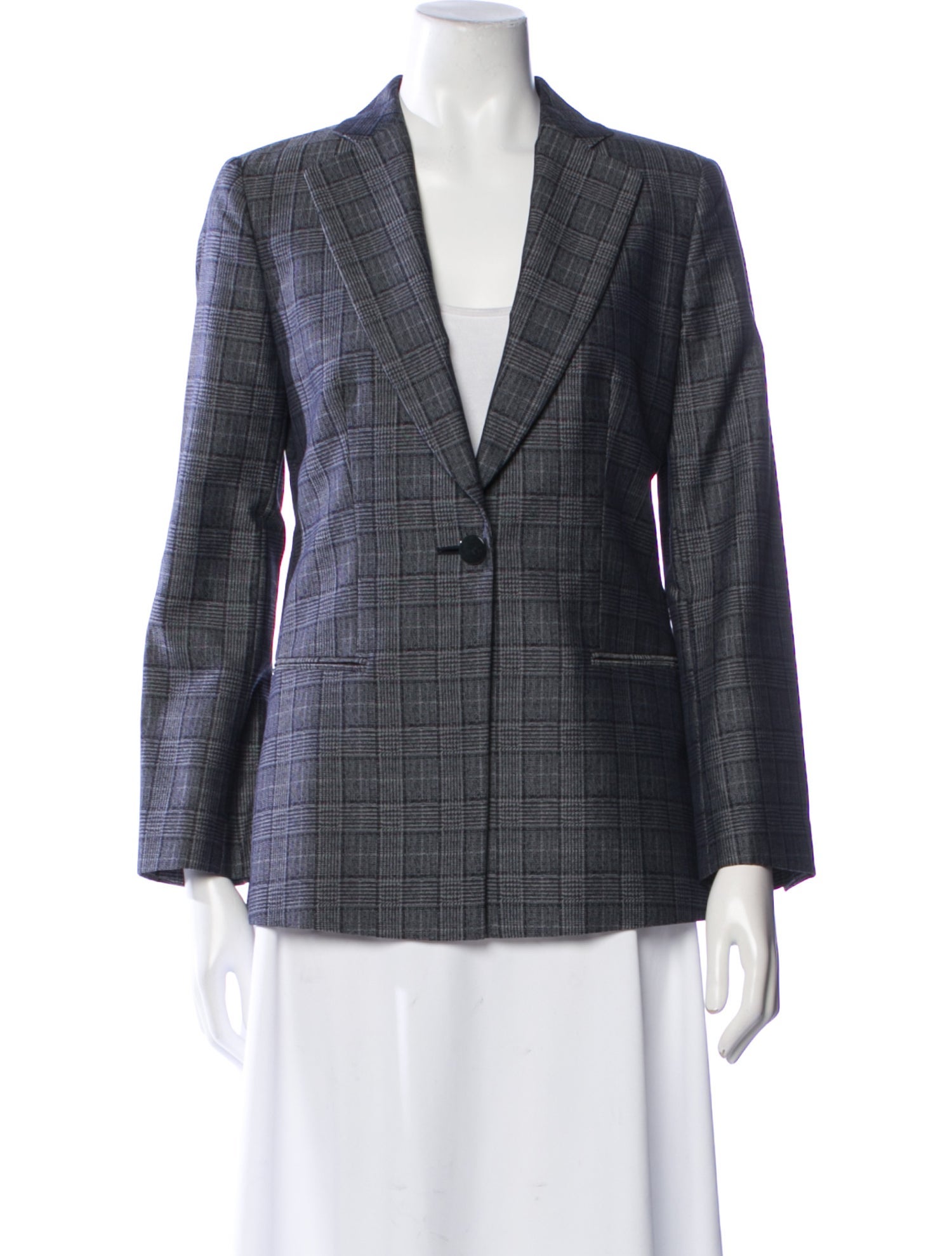 Giorgio Armani Plaid Print Blazer