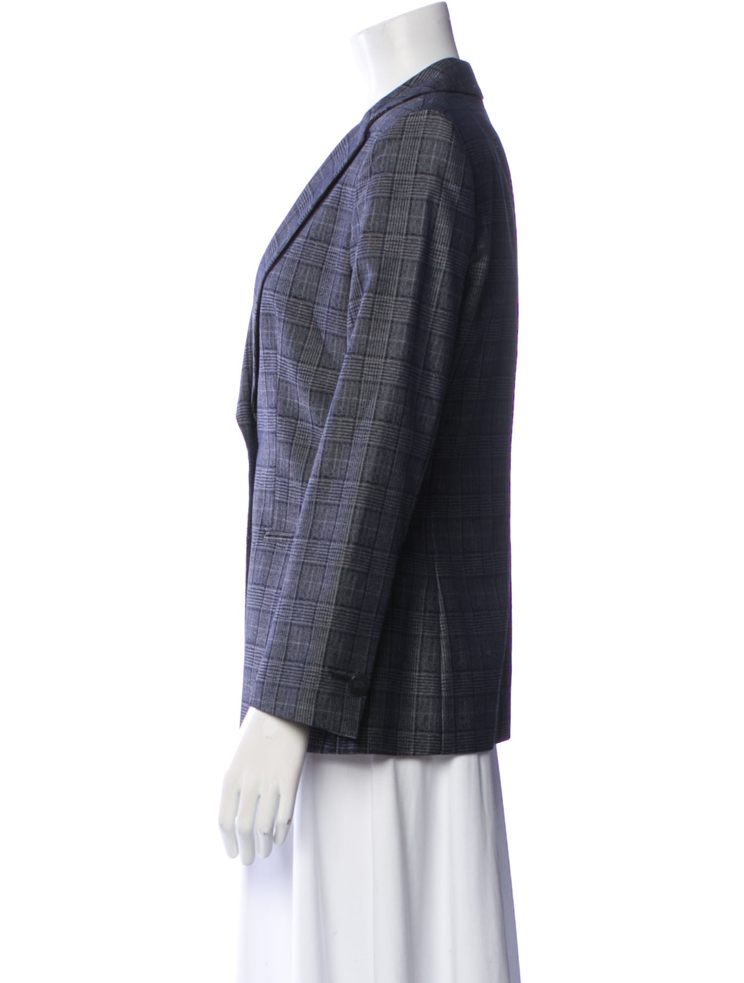 Giorgio Armani Plaid Print Blazer