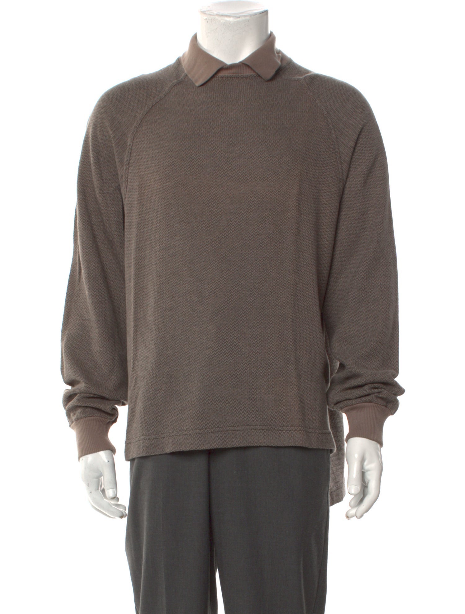 Giorgio Armani Collar Long Sleeve Polo Sweater