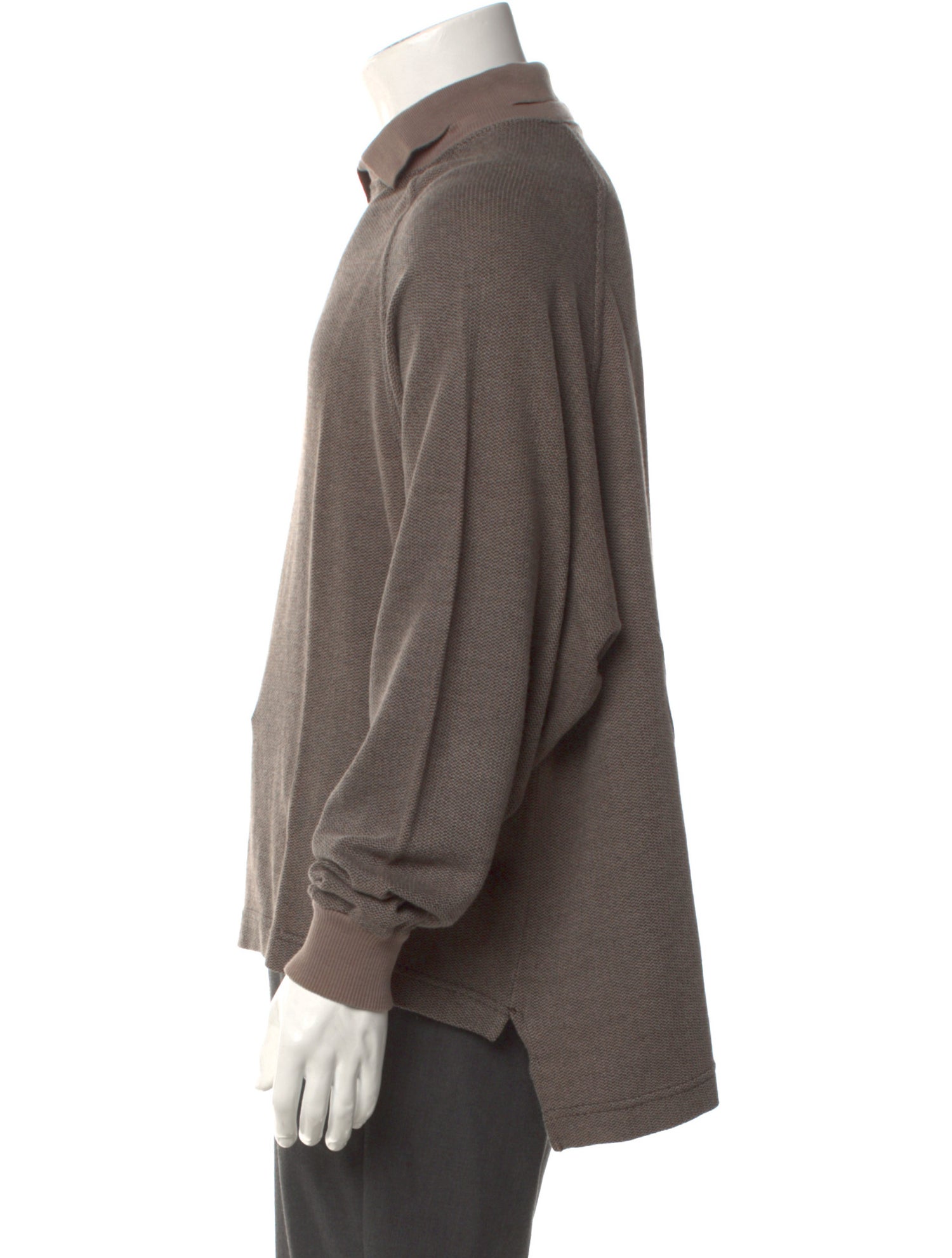 Giorgio Armani Collar Long Sleeve Polo Sweater