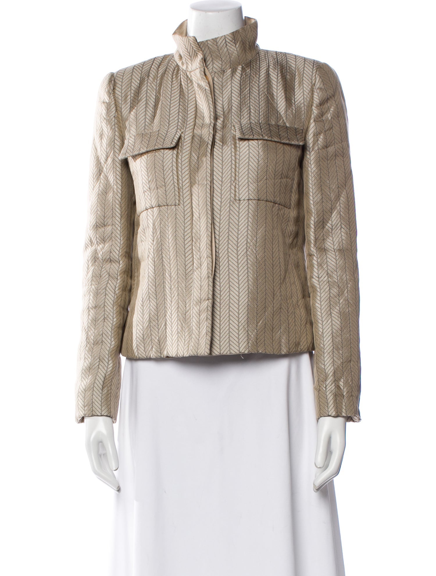 Giorgio Armani Wool Tweed Pattern Jacket