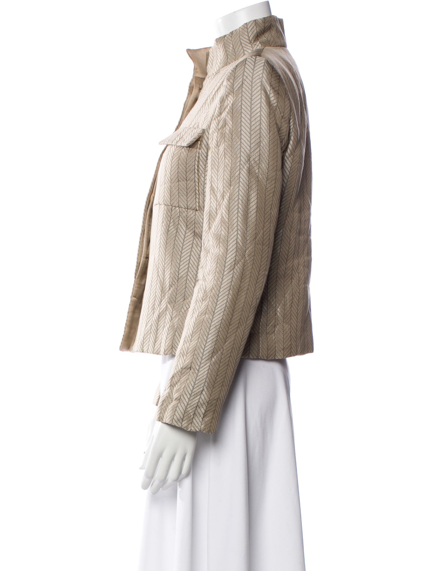 Giorgio Armani Wool Tweed Pattern Jacket