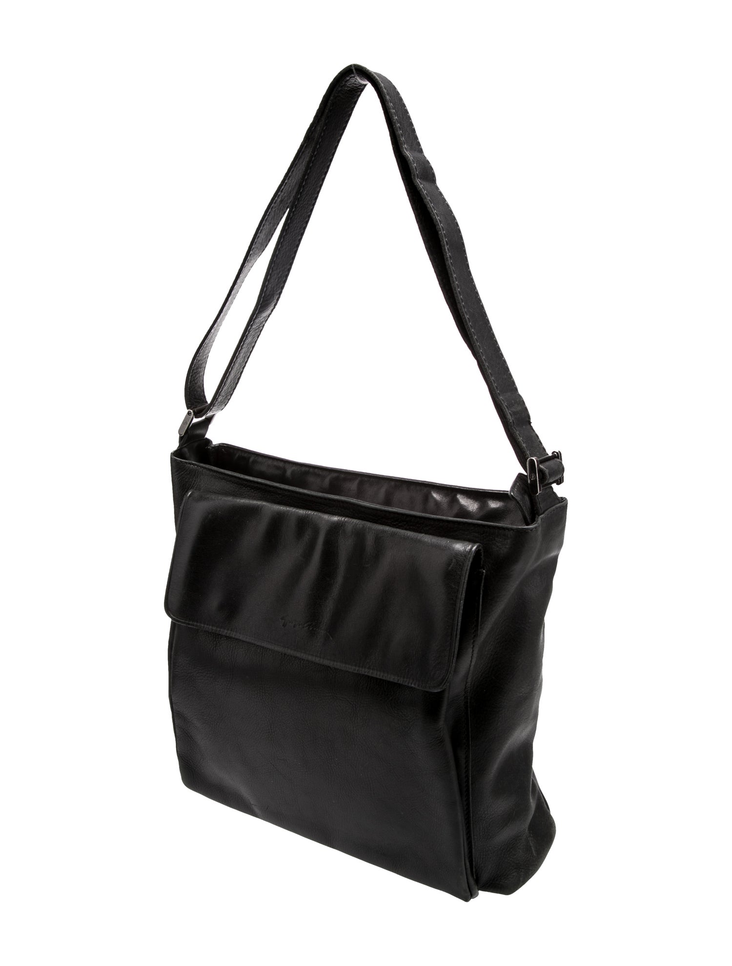 Giorgio Armani Leather Messenger Bag