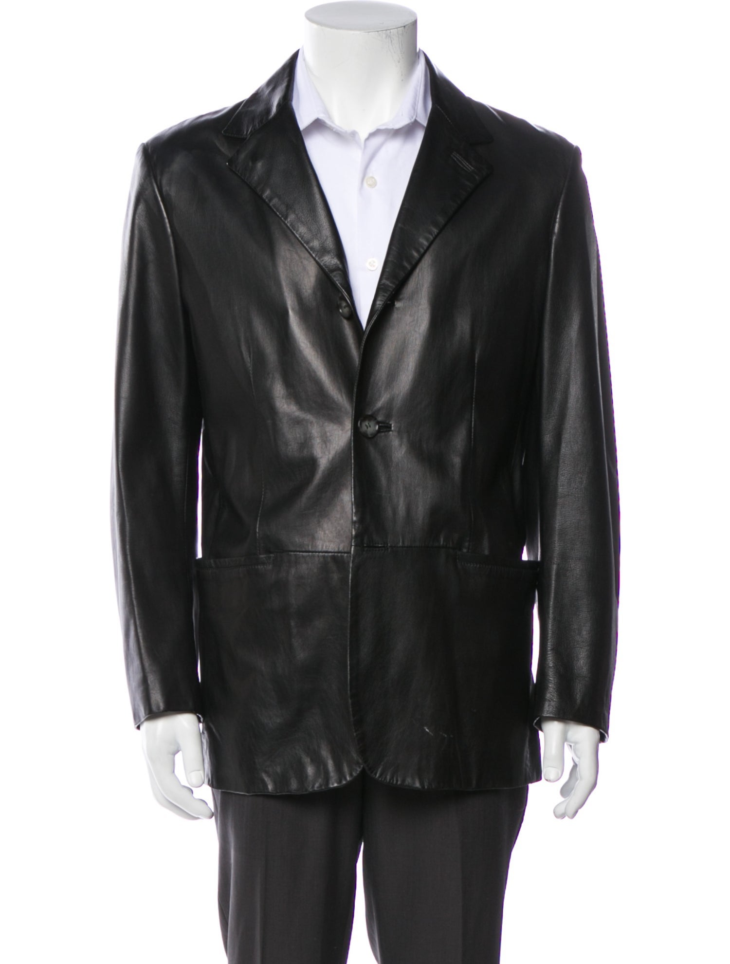 Giorgio Armani Lambskin Moto Jacket