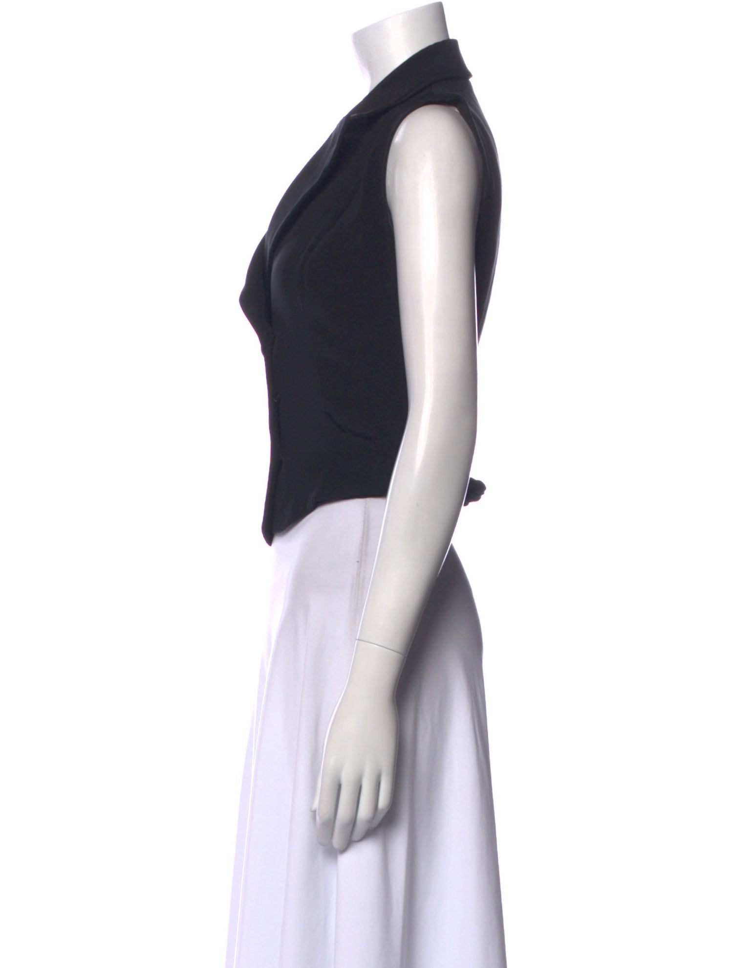 Giorgio Armani Silk V-Neck Crop Top