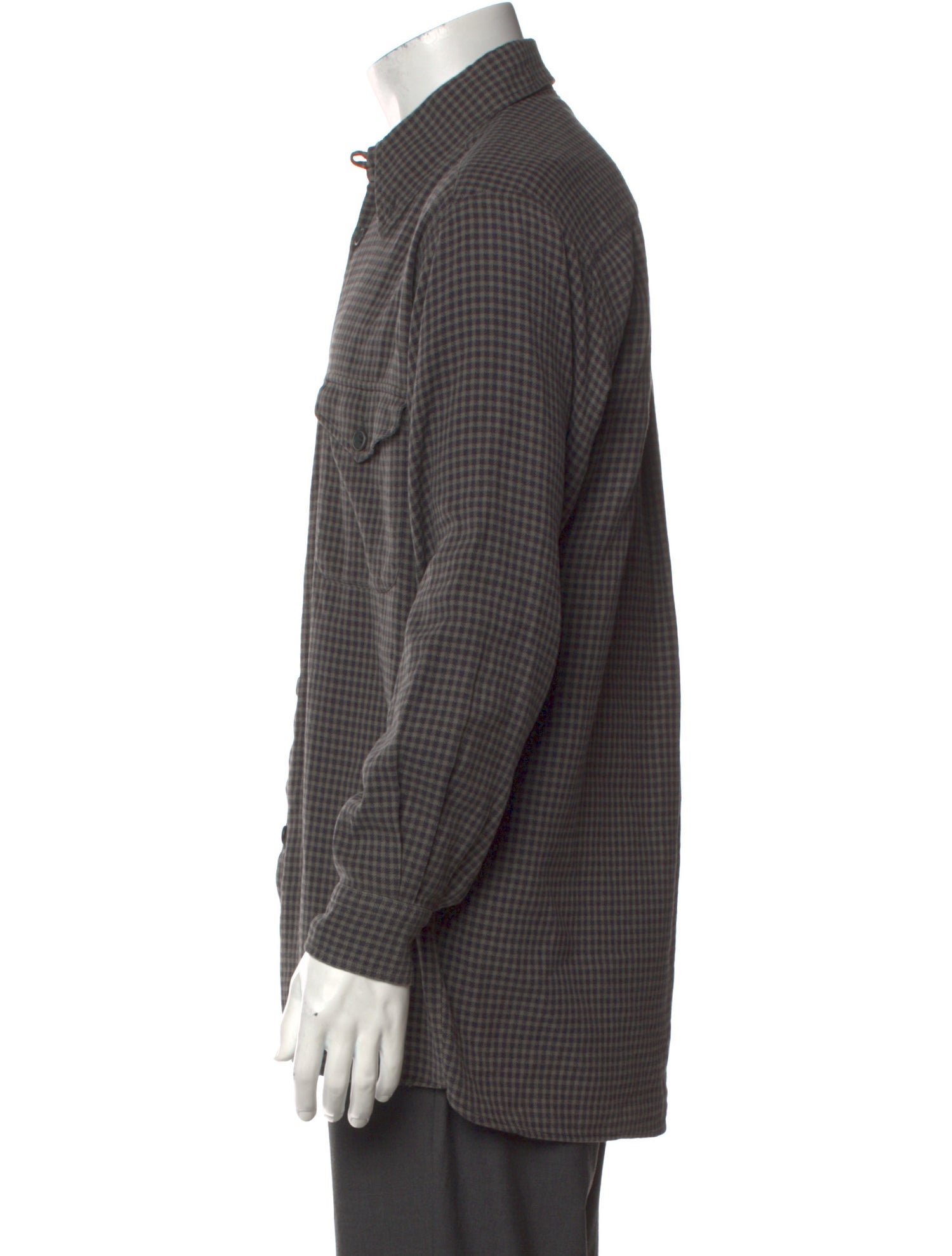 Giorgio Armani Plaid Print Long Sleeve Shirt