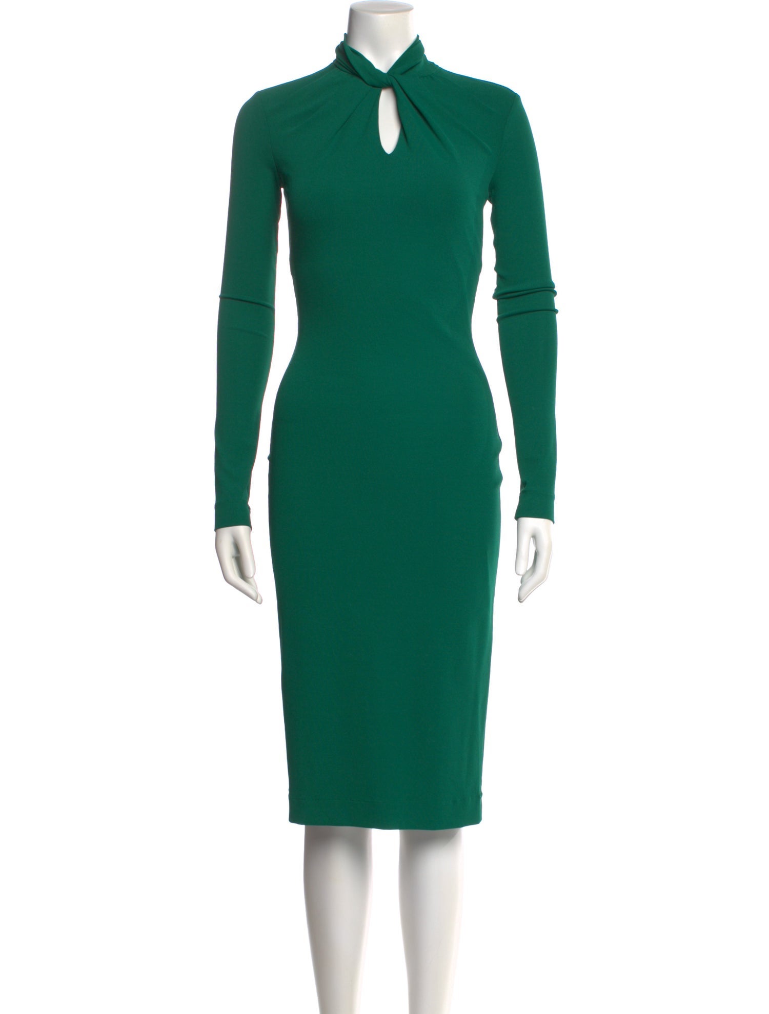 Giorgio Armani Mock Neck Midi Length Dress