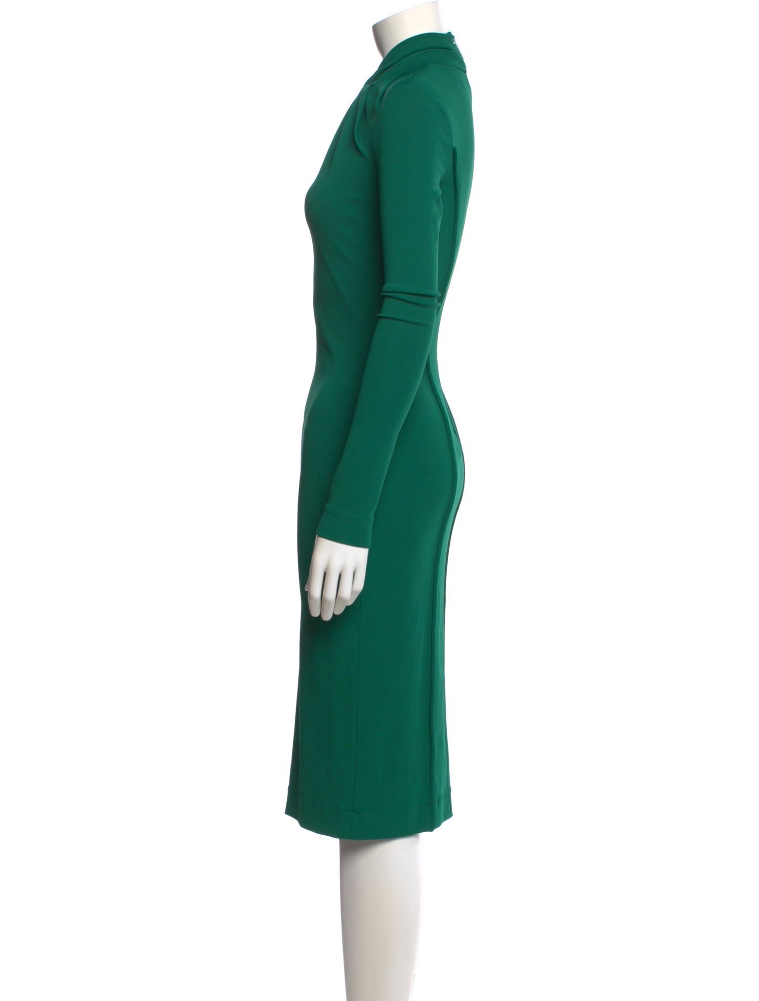 Giorgio Armani Mock Neck Midi Length Dress
