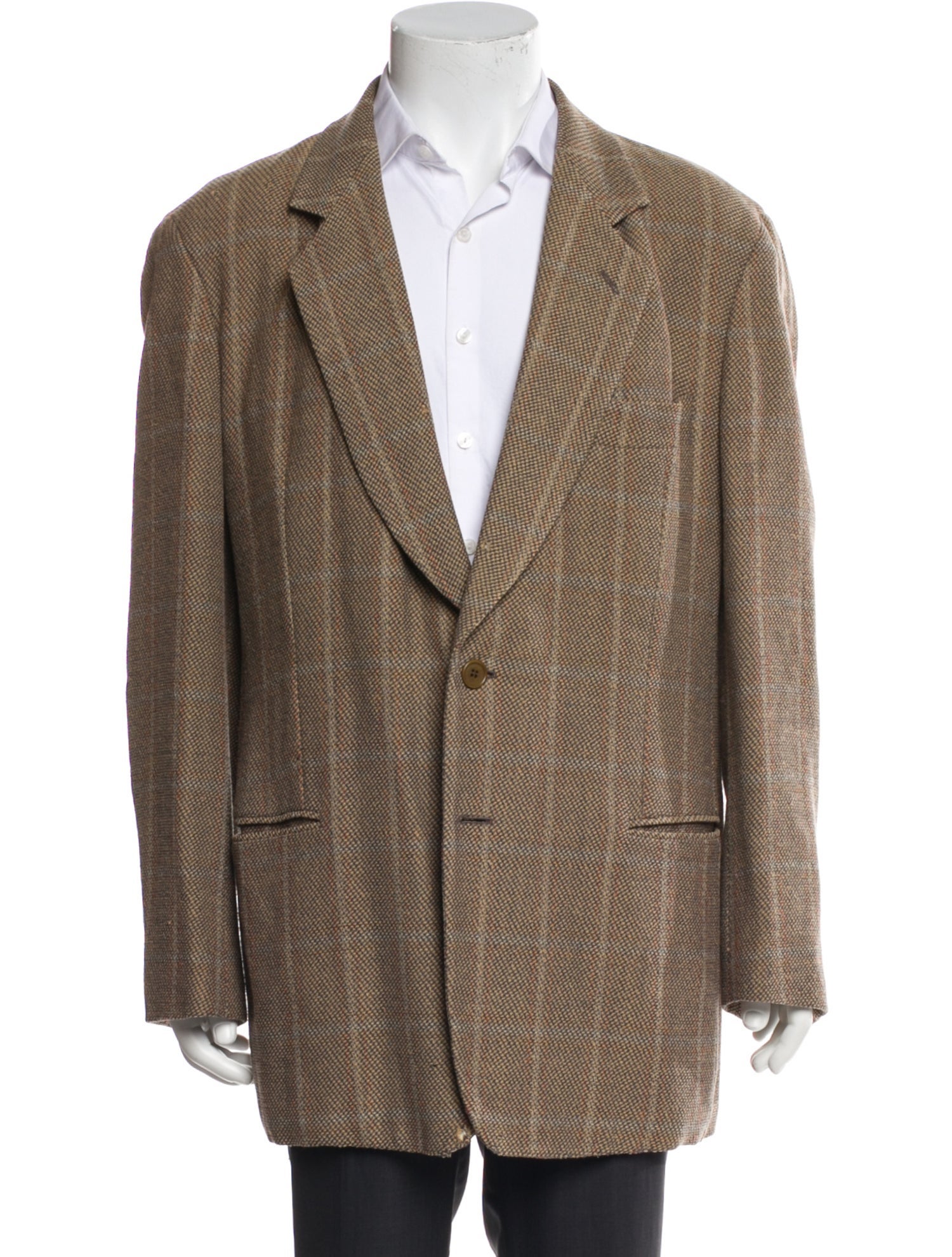 Giorgio Armani Plaid Print Sport Coat