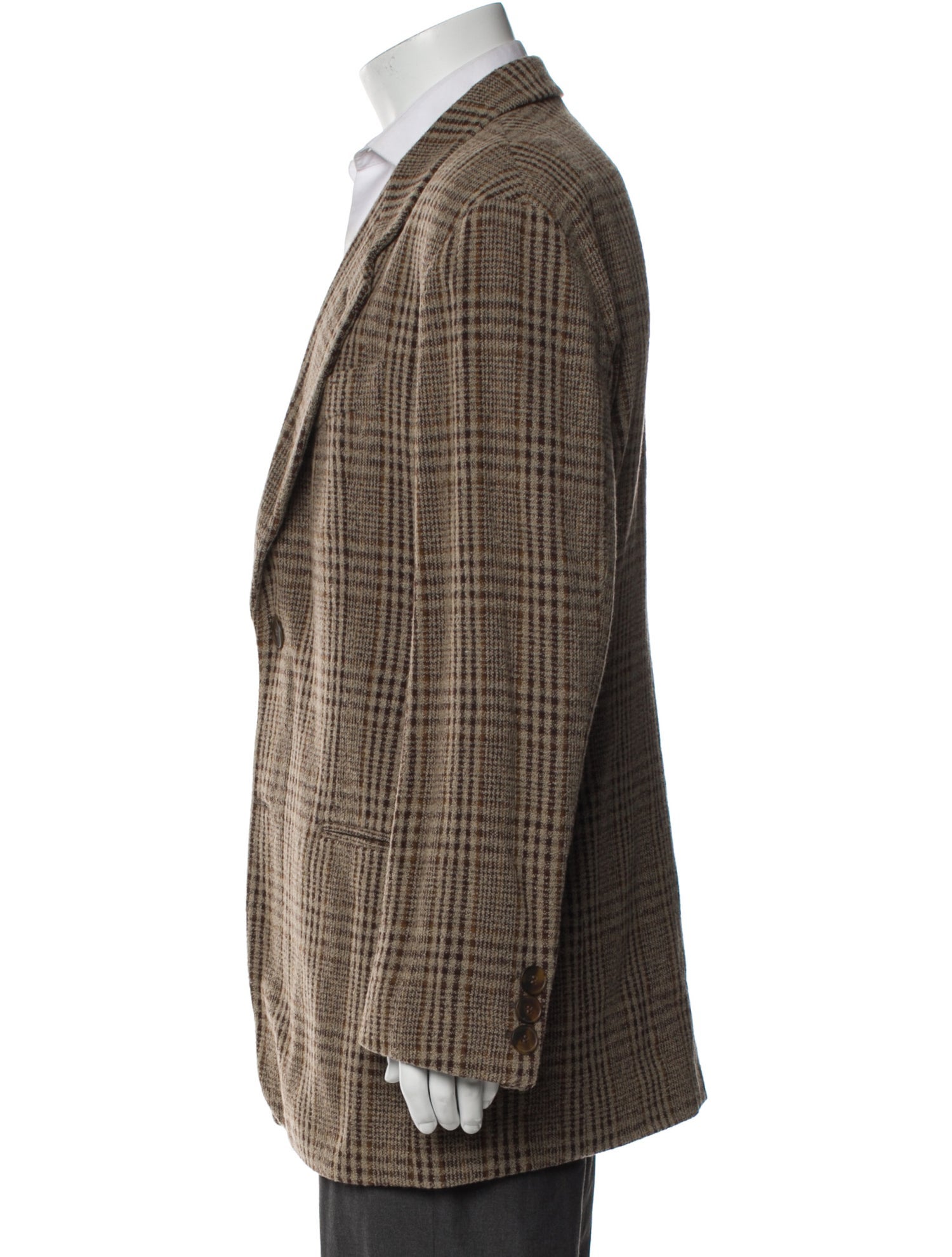 Giorgio Armani Plaid Print Blazer