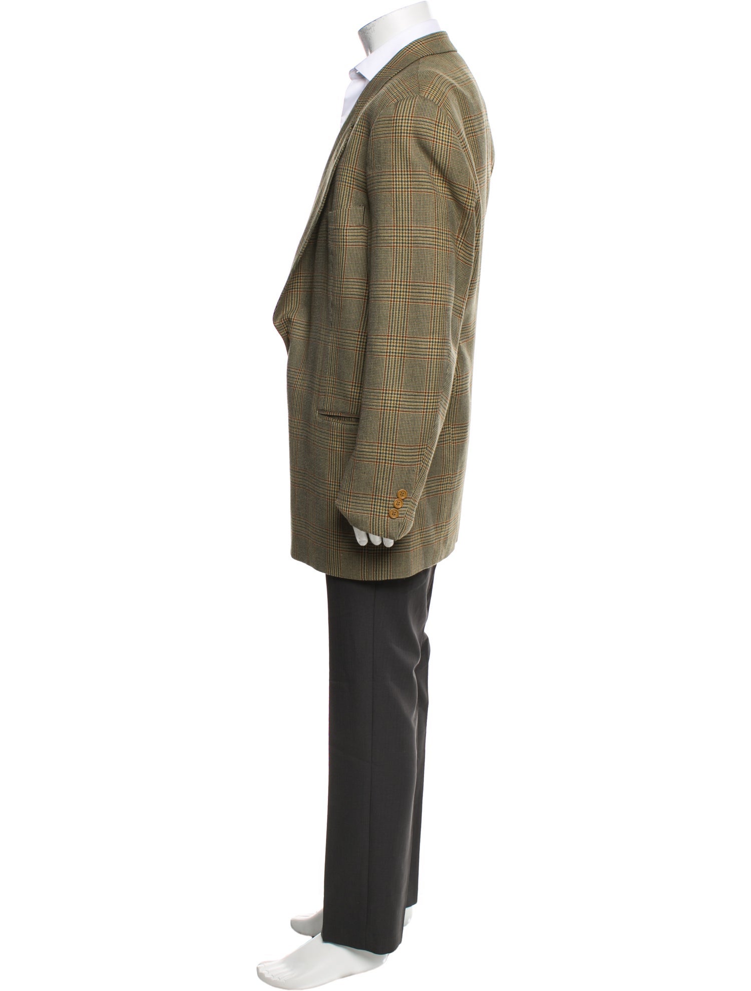 Giorgio Armani Wool Houndstooth Print Blazer