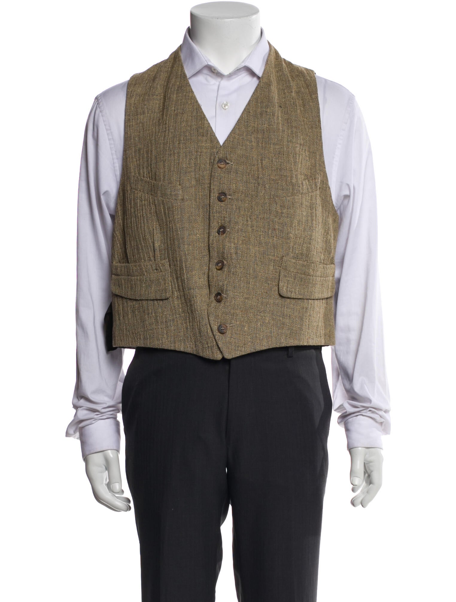 Giorgio Armani Solid Linen Suit vest